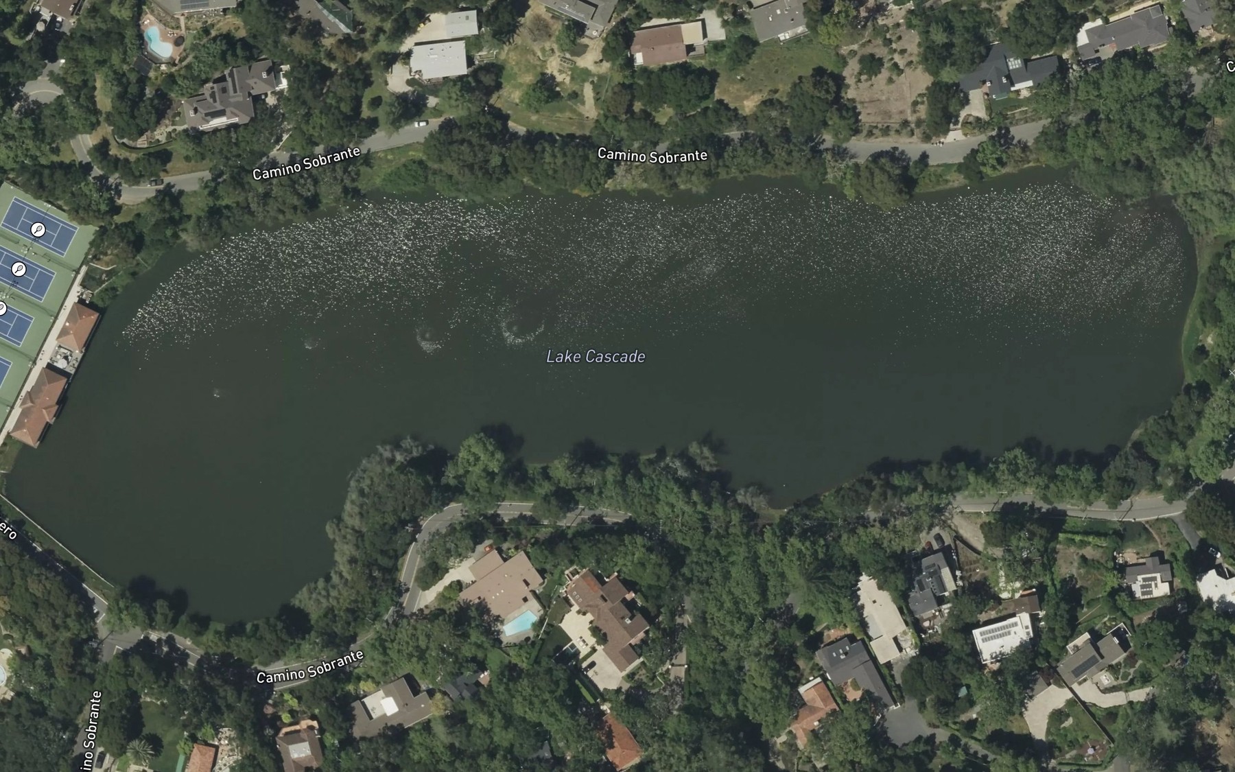 Satellite map of the Lake Cascade