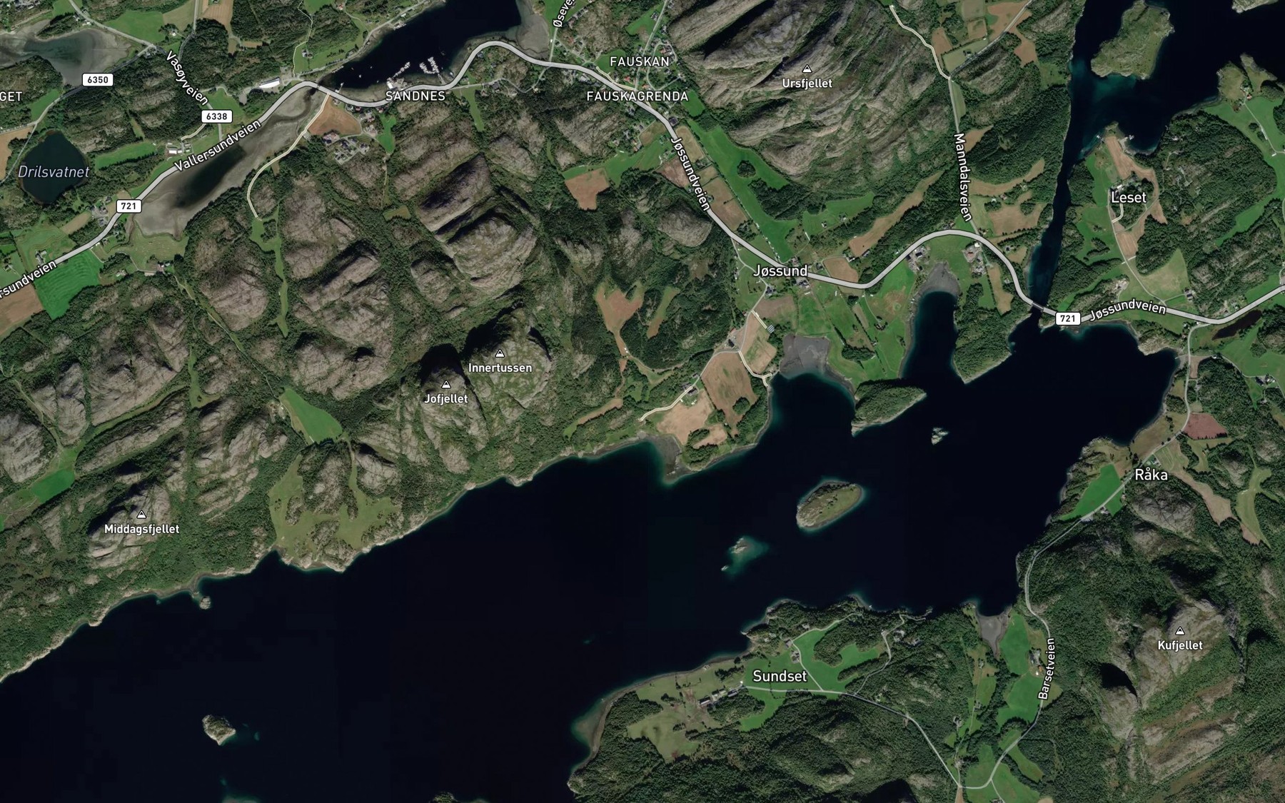 Satellite map of the Vikabekken