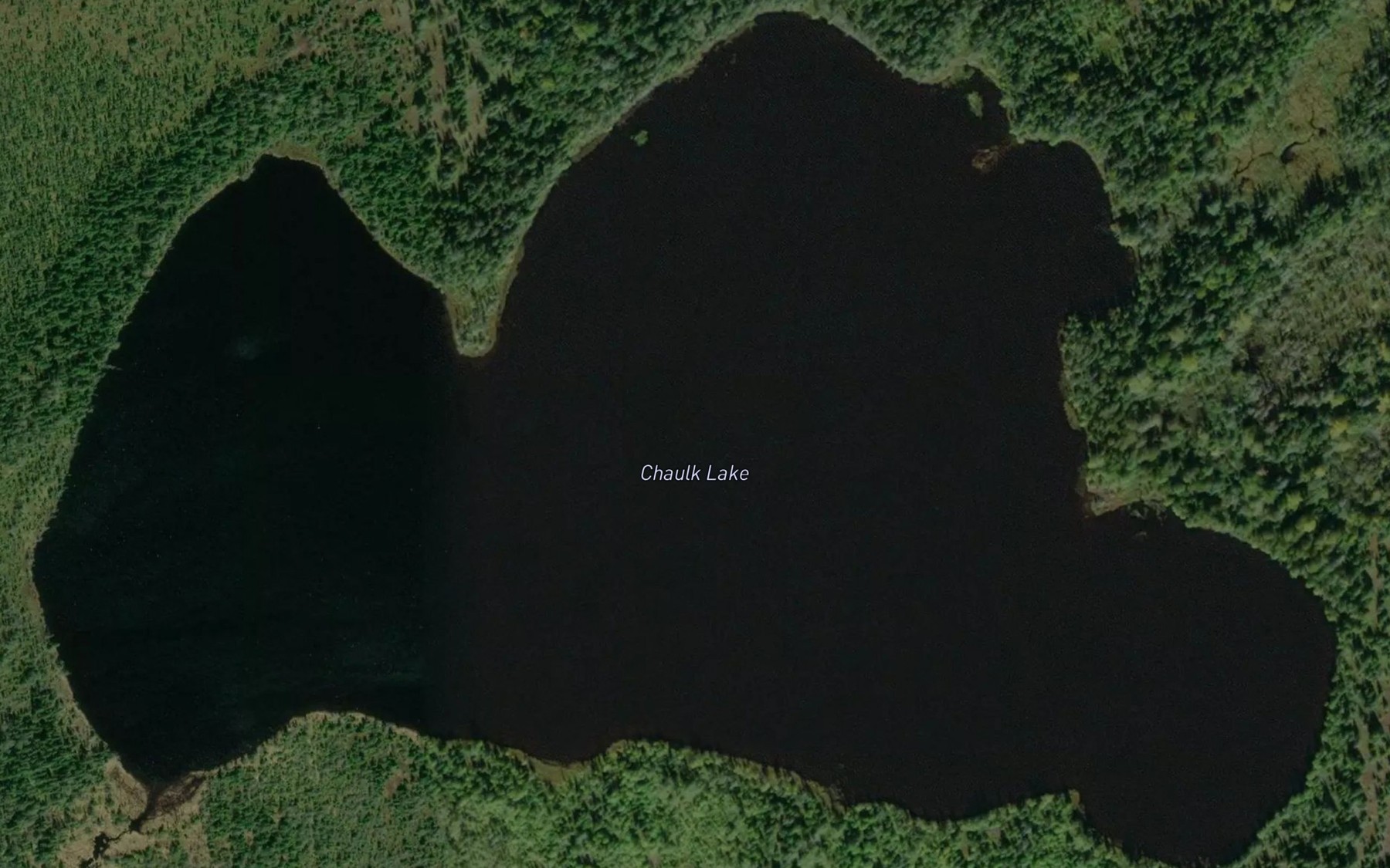 Satellite map of the Chaulk Lake