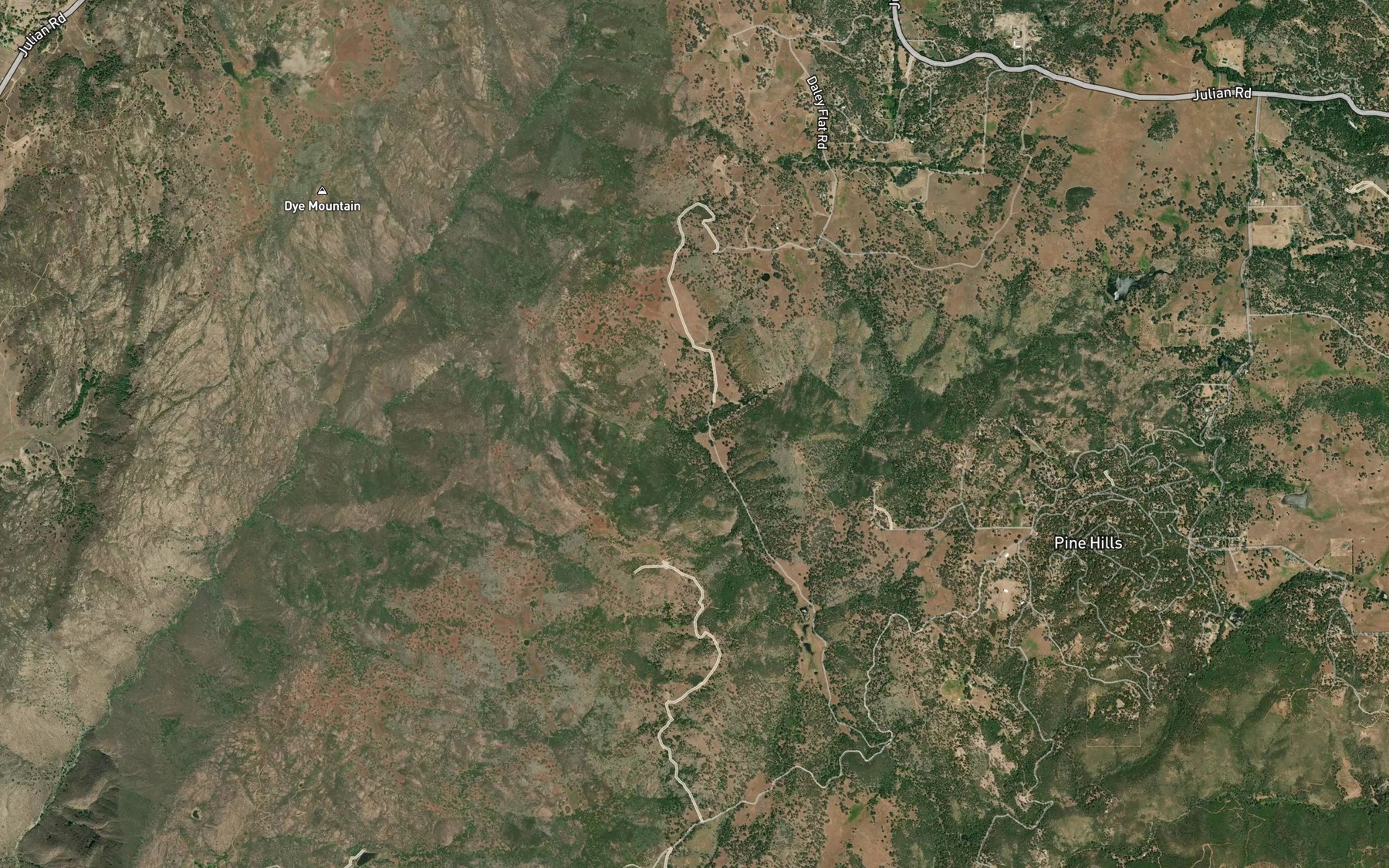 Satellite map of the Orinoco Creek