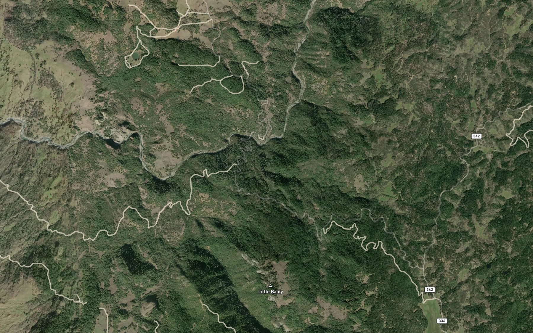 Satellite map of the Hall Creek