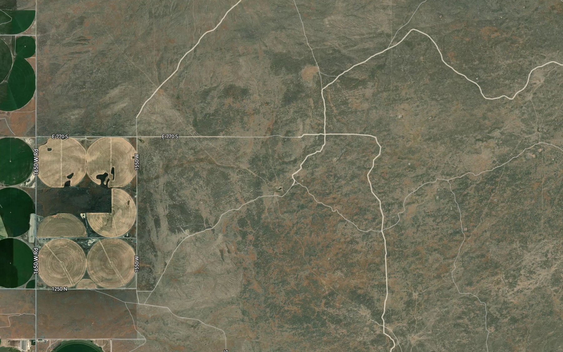 Satellite map of the Montrose Reservoir