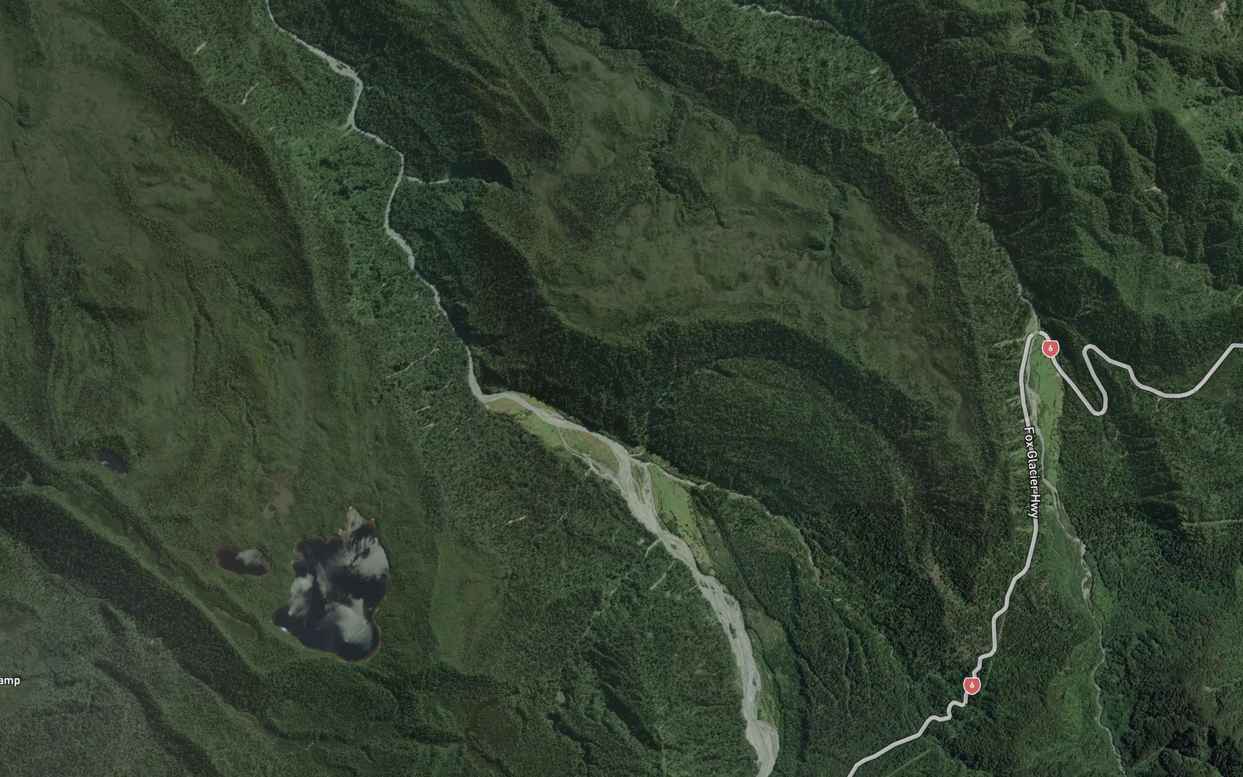 Satellite map of the Paddy Creek