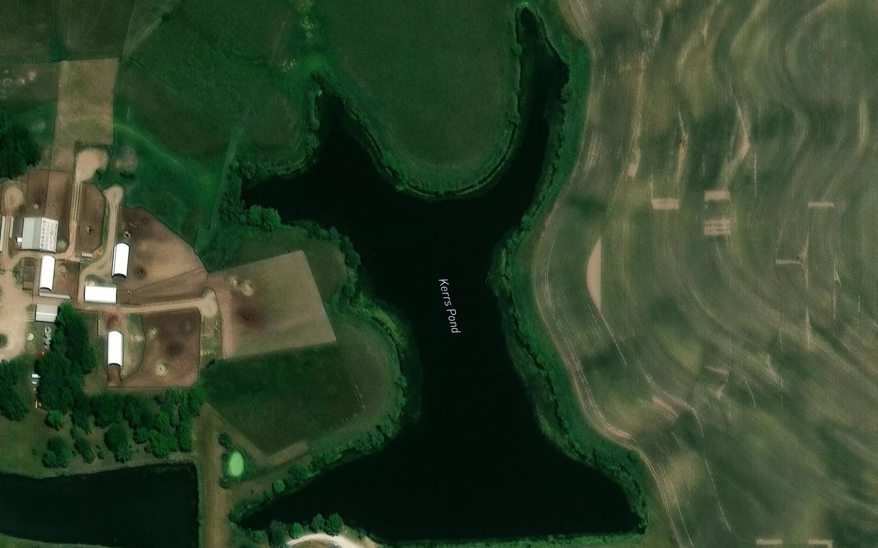 Satellite map of the Kerrs Pond