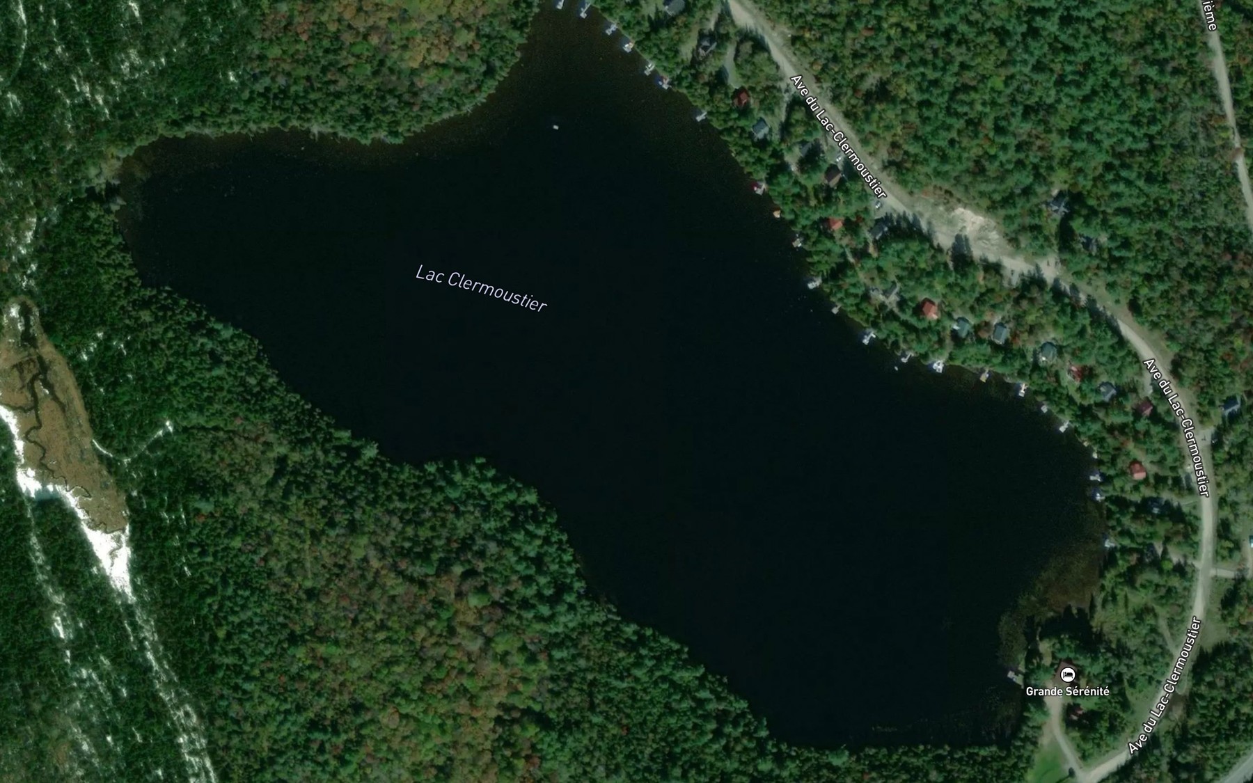 Satellite map of the Lac Clermoustier