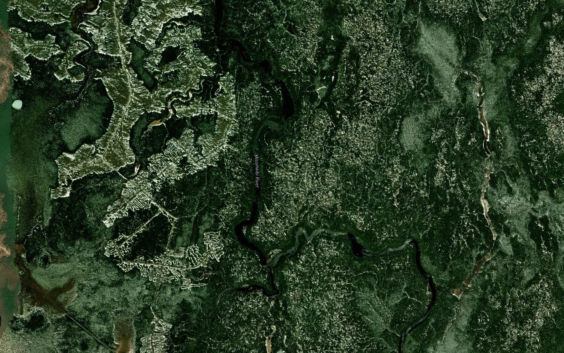 Satellite map of the Greenhill Rapids
