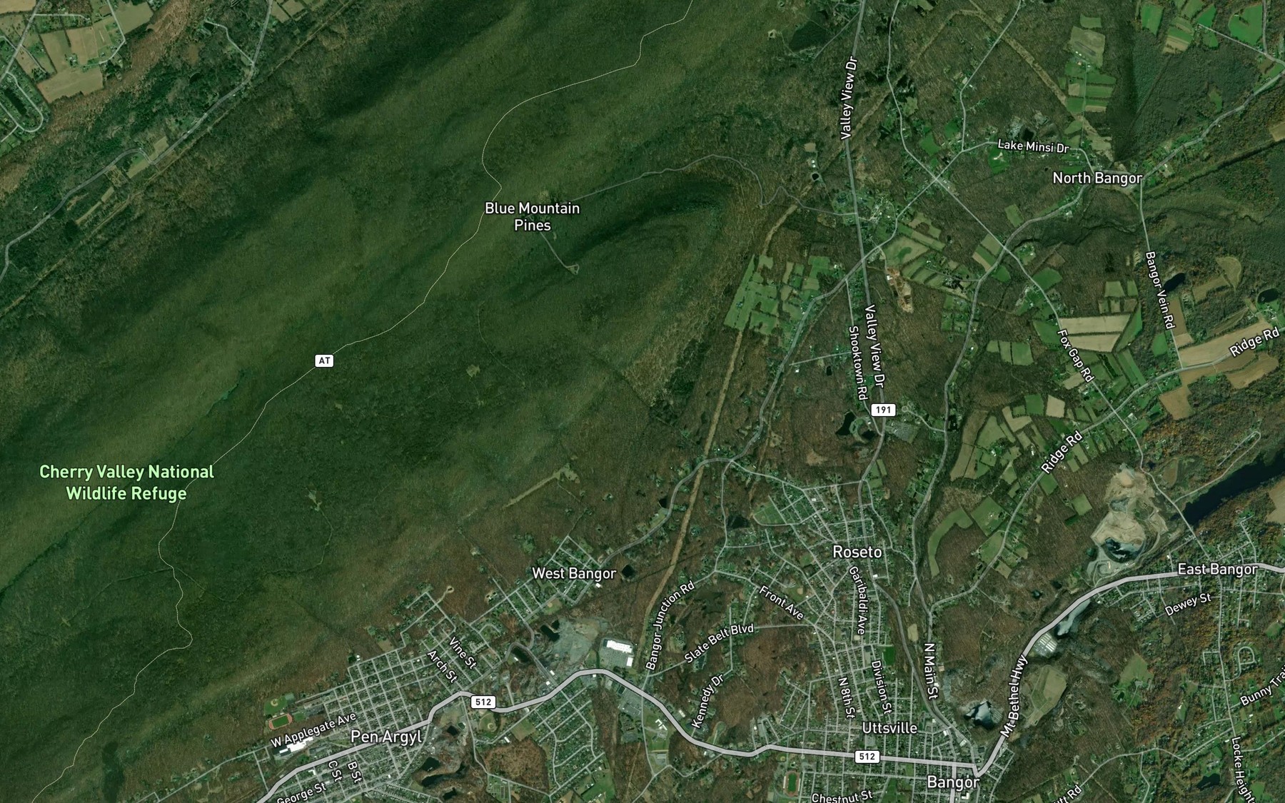 Satellite map of the Muffley Spring