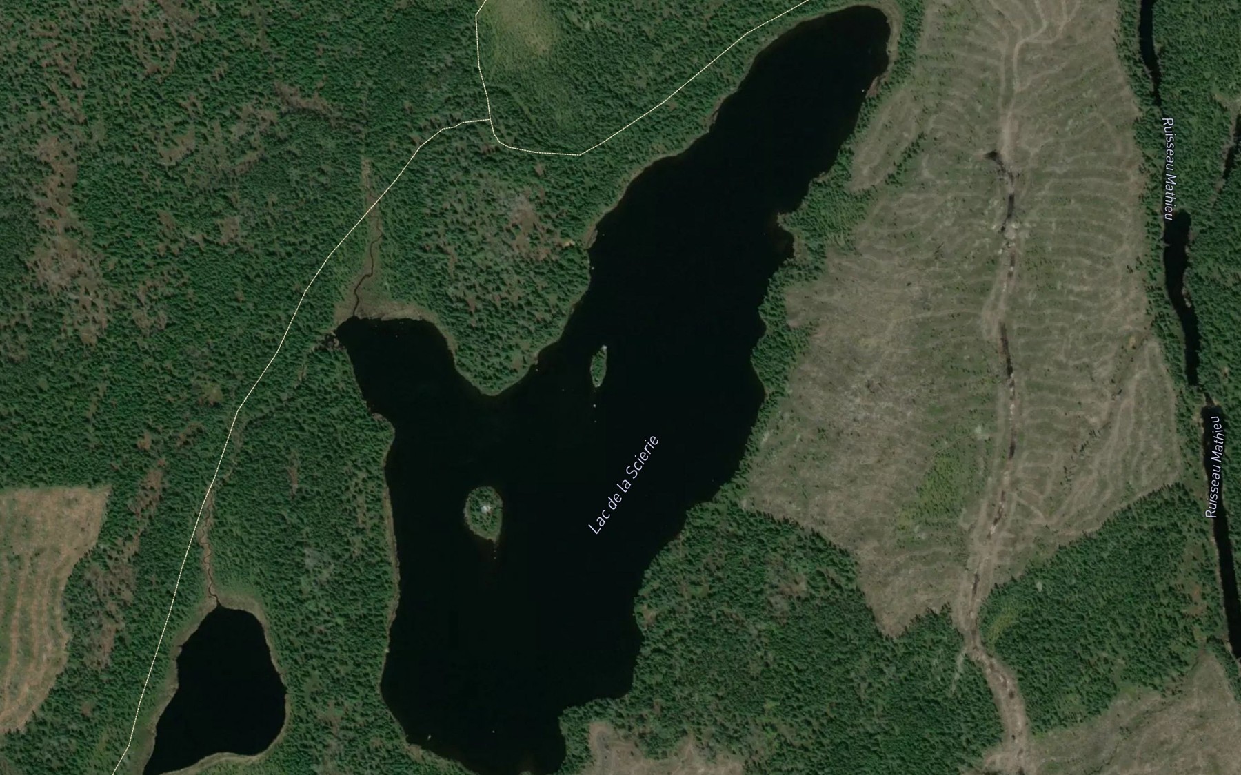 Satellite map of the Lac de la Scierie