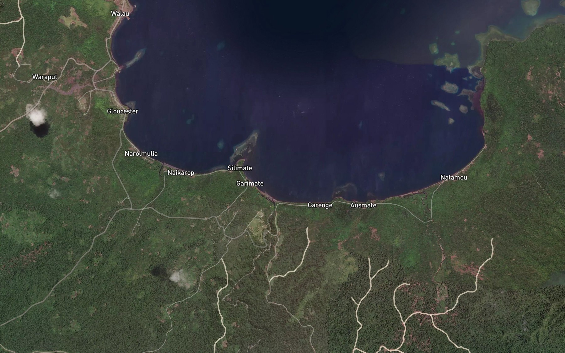 Satellite map of the Tuluva River