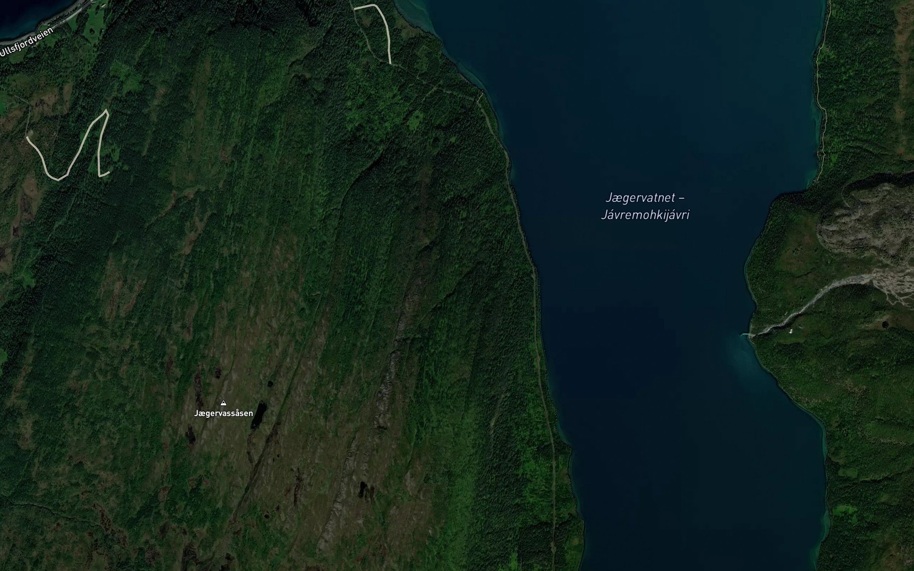 Satellite map of the Svartbergelva