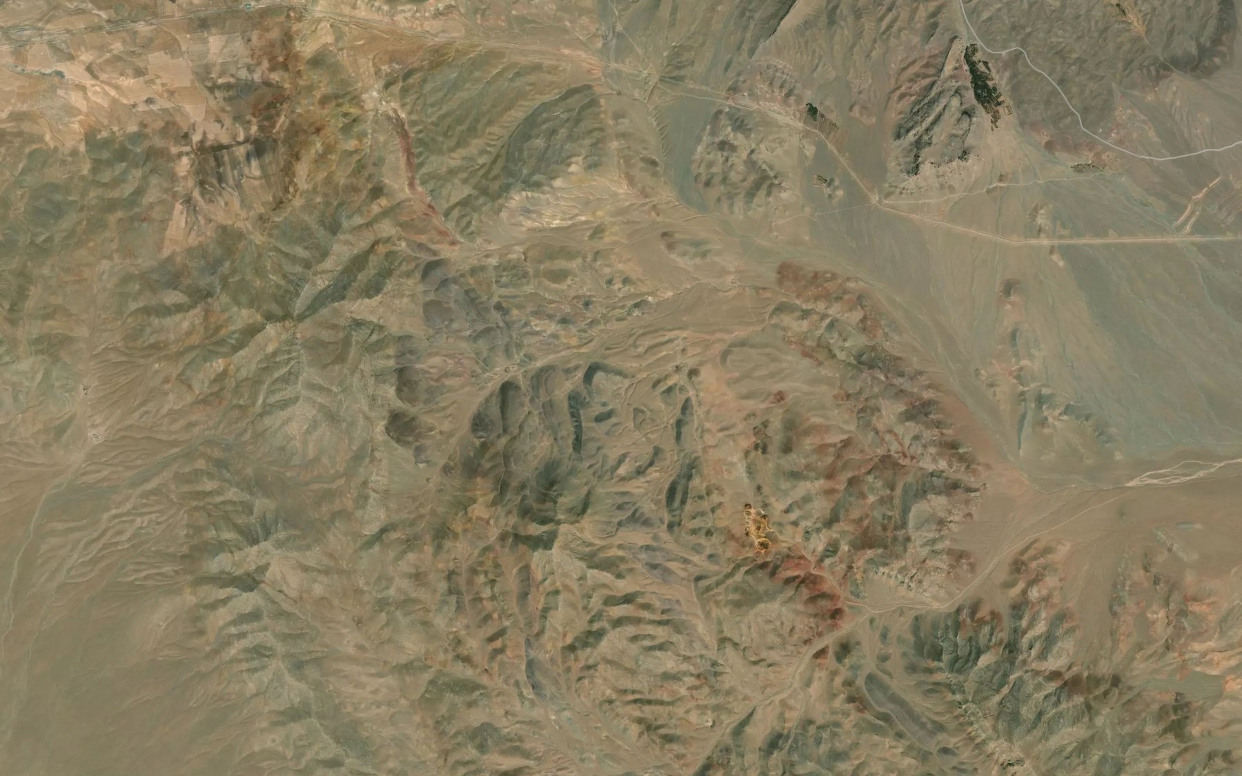 Satellite map of the Cheshmeh-ye Shirin