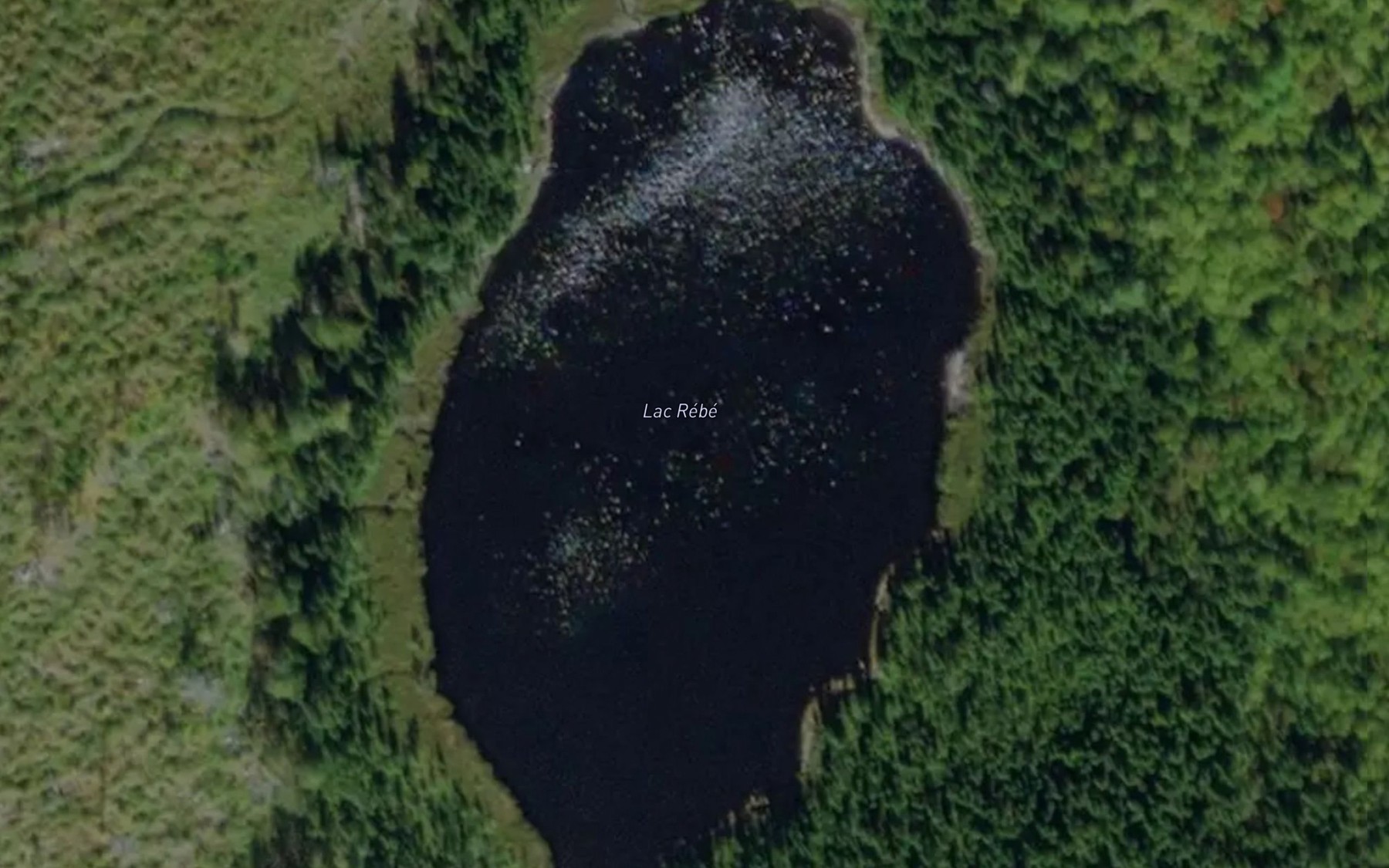 Satellite map of the Lac Rebe