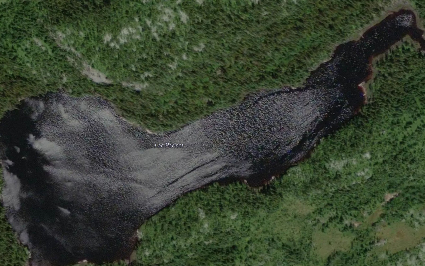 Satellite map of the Lac Pariset
