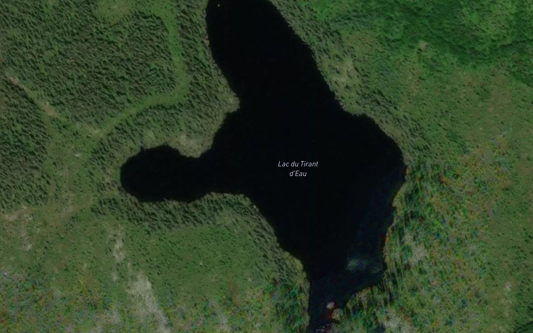 Satellite map of the Lac du Tirant d'Eau