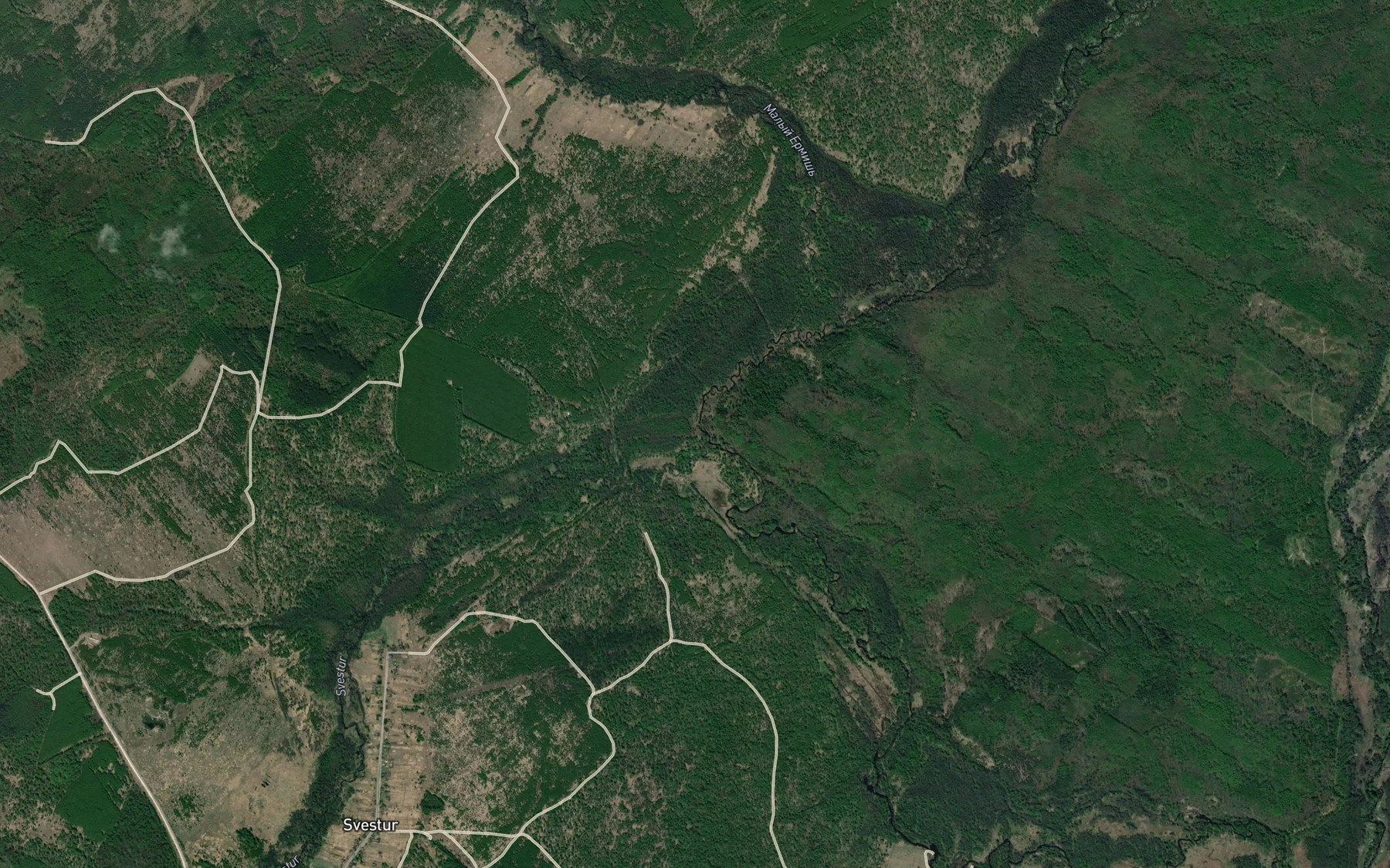Satellite map of the Svestur