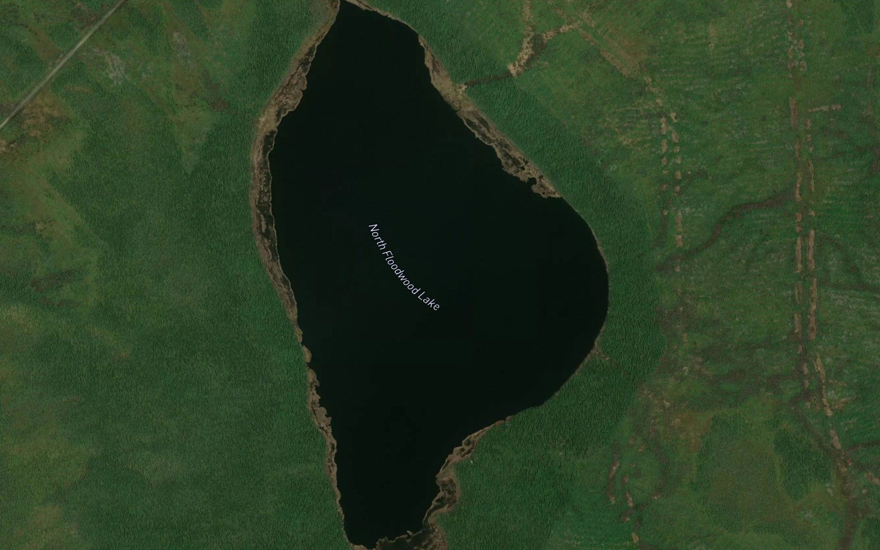 Satellite map of the North Floodwood Lake