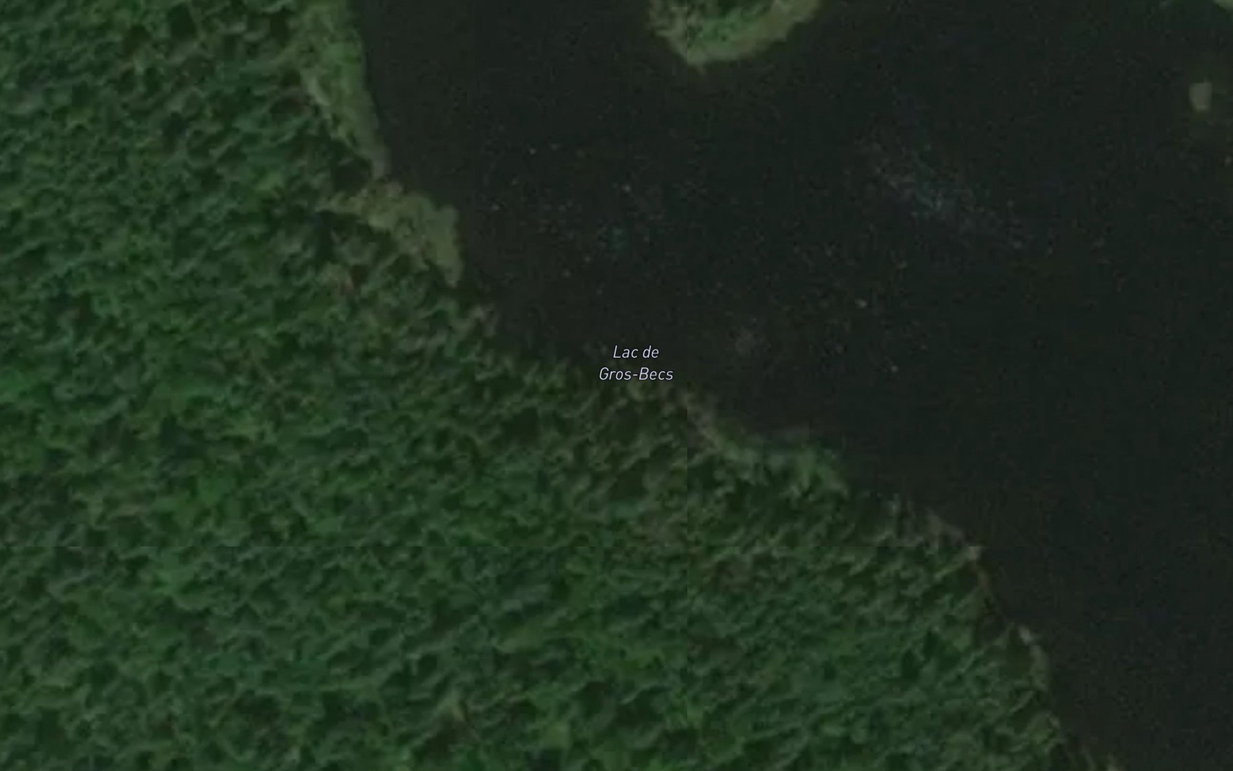 Satellite map of the Lac des Gros-Becs