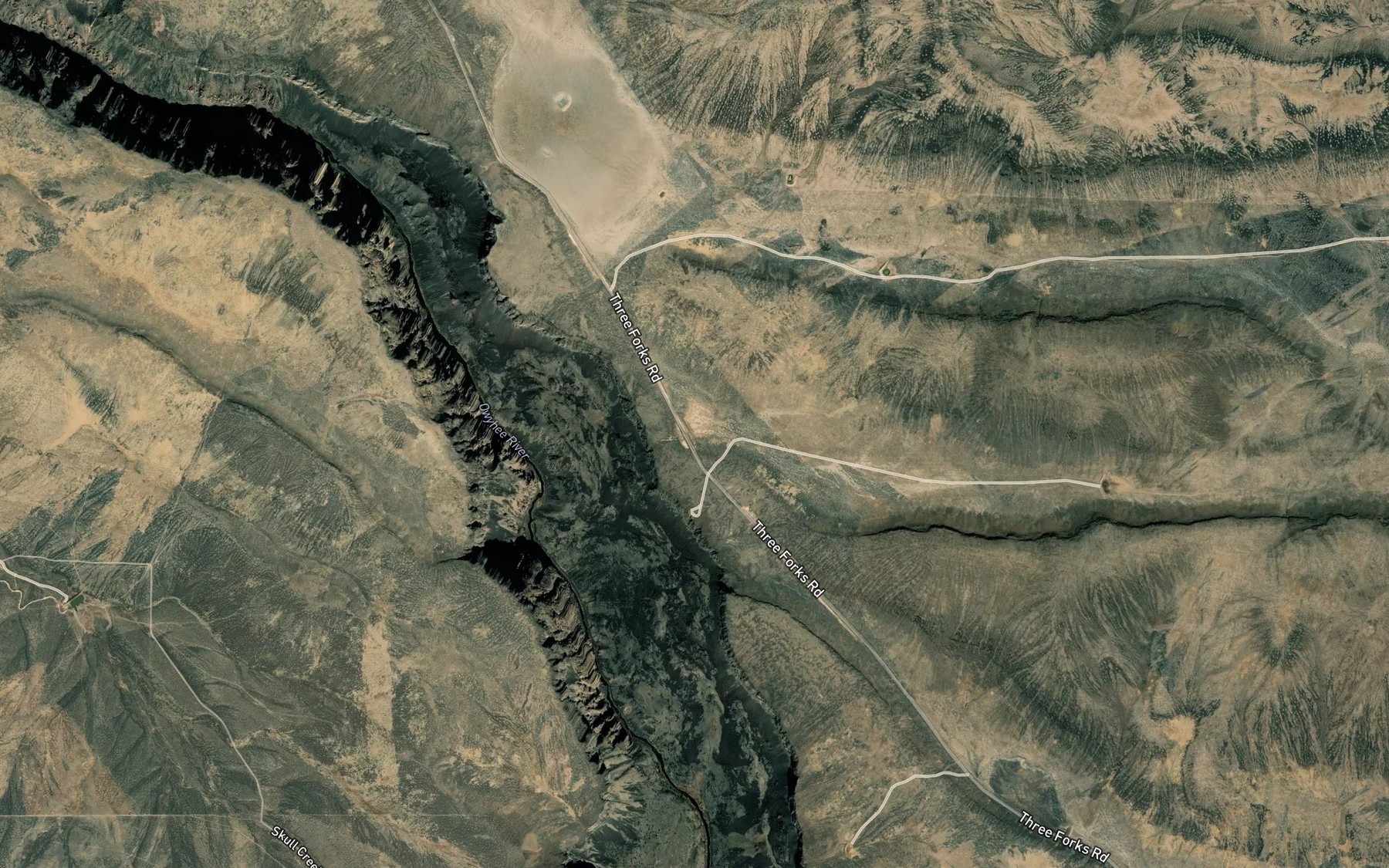 Satellite map of the Rimrock Reservoir