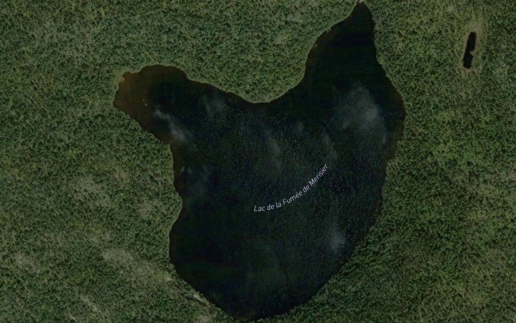 Satellite map of the Lac de la Fumee de Merisier