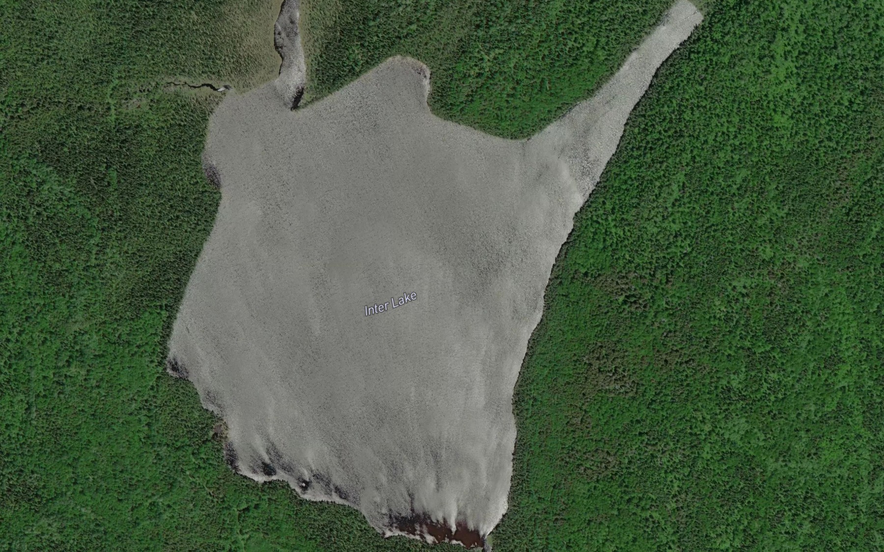 Satellite map of the Inter Lake