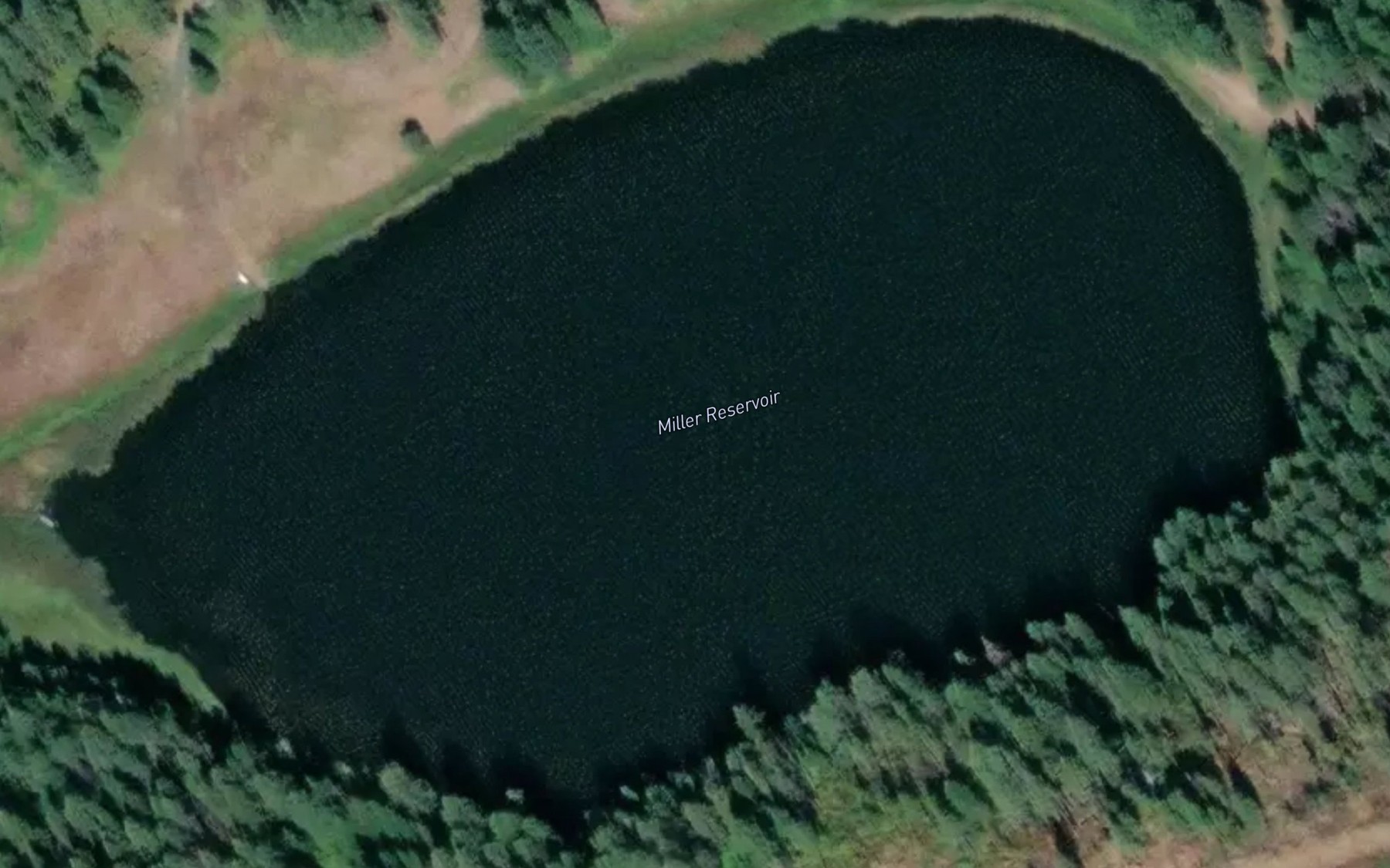 Satellite map of the Miller Reservoir