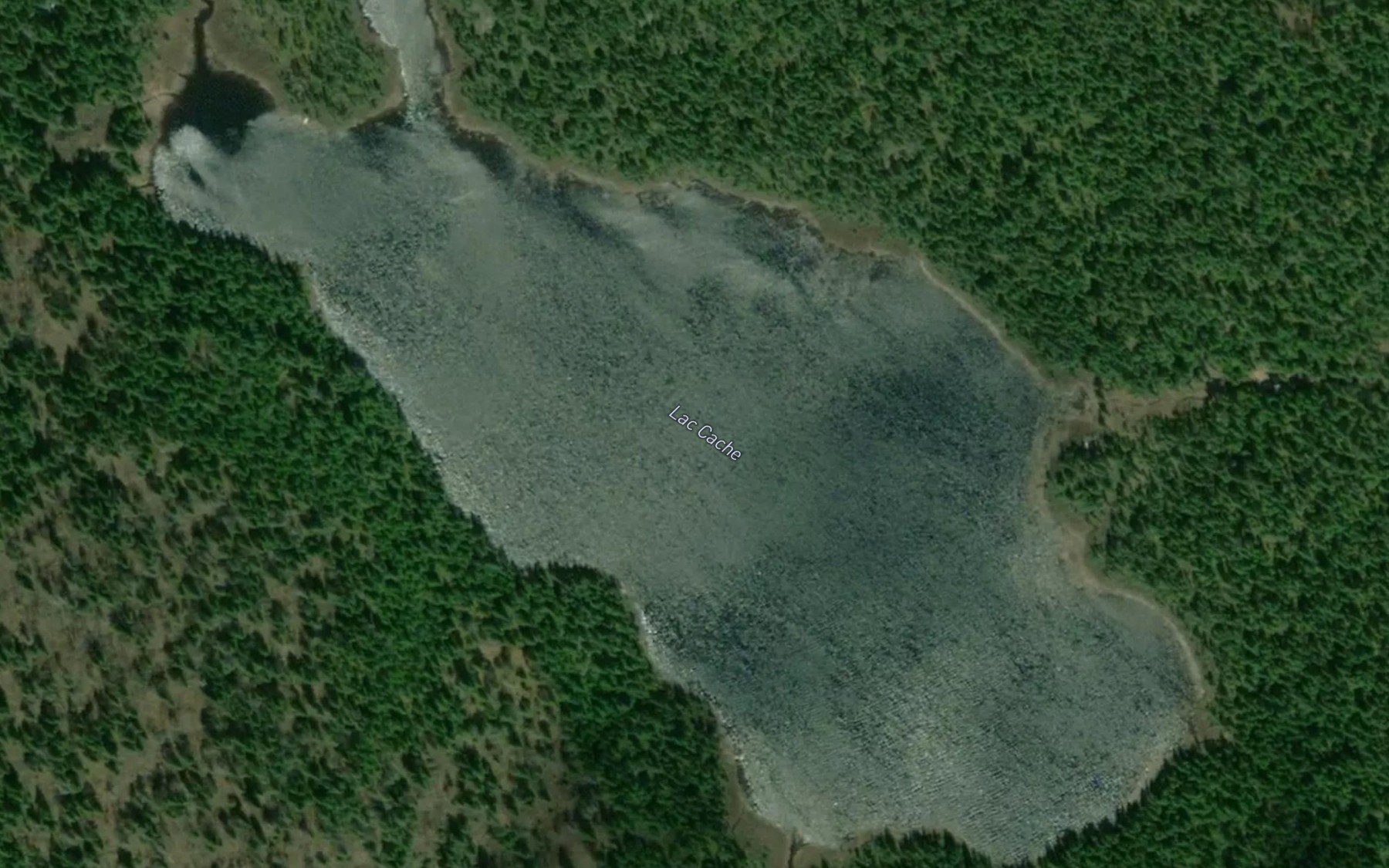 Satellite map of the Lac Cache