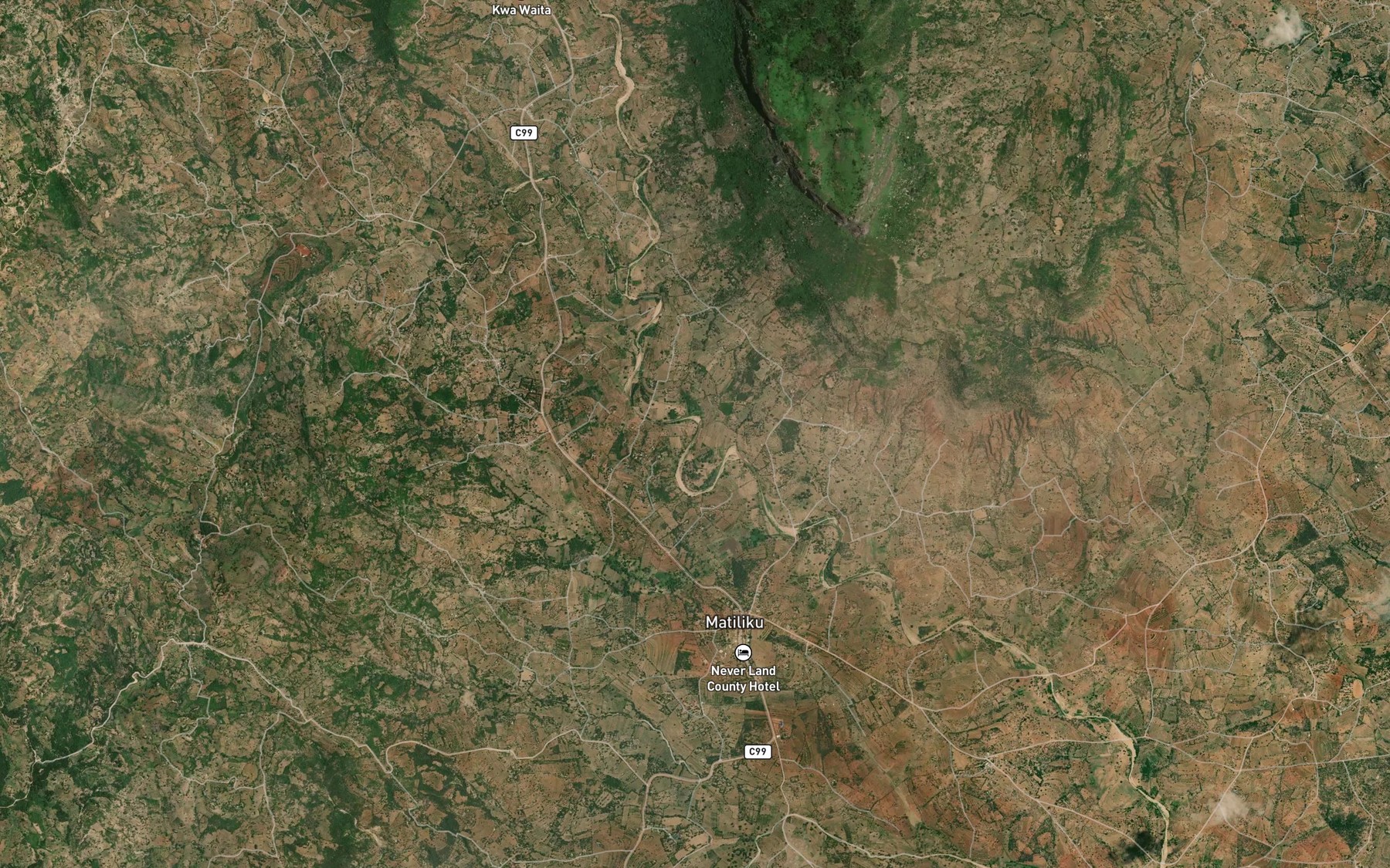 Satellite map of the Kyambiti