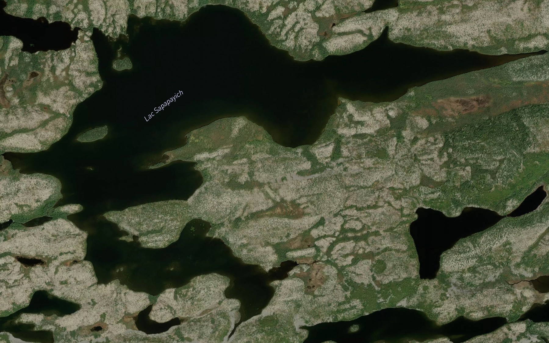 Satellite map of the Lac Sapapayich
