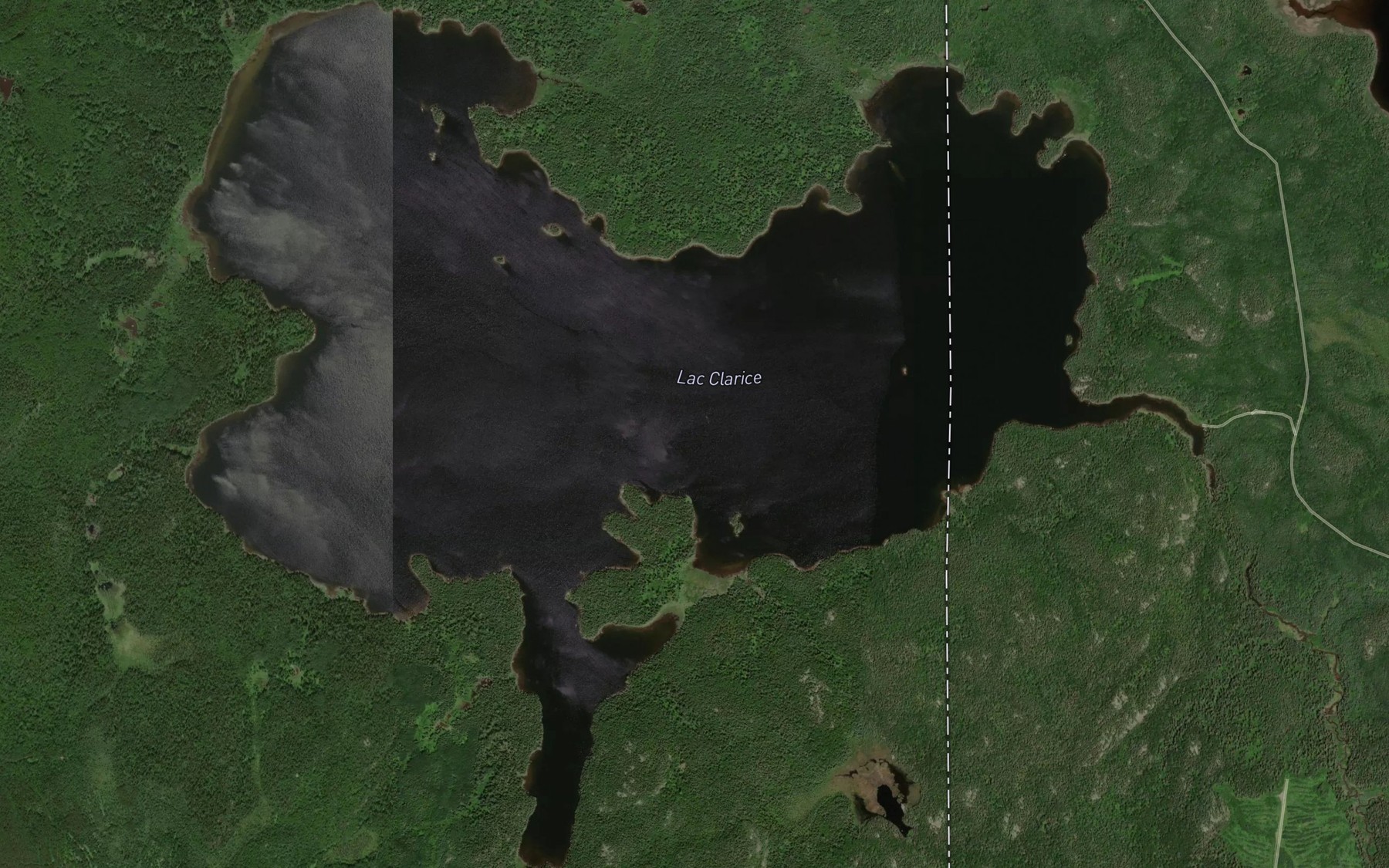 Satellite map of the Lac Clarice