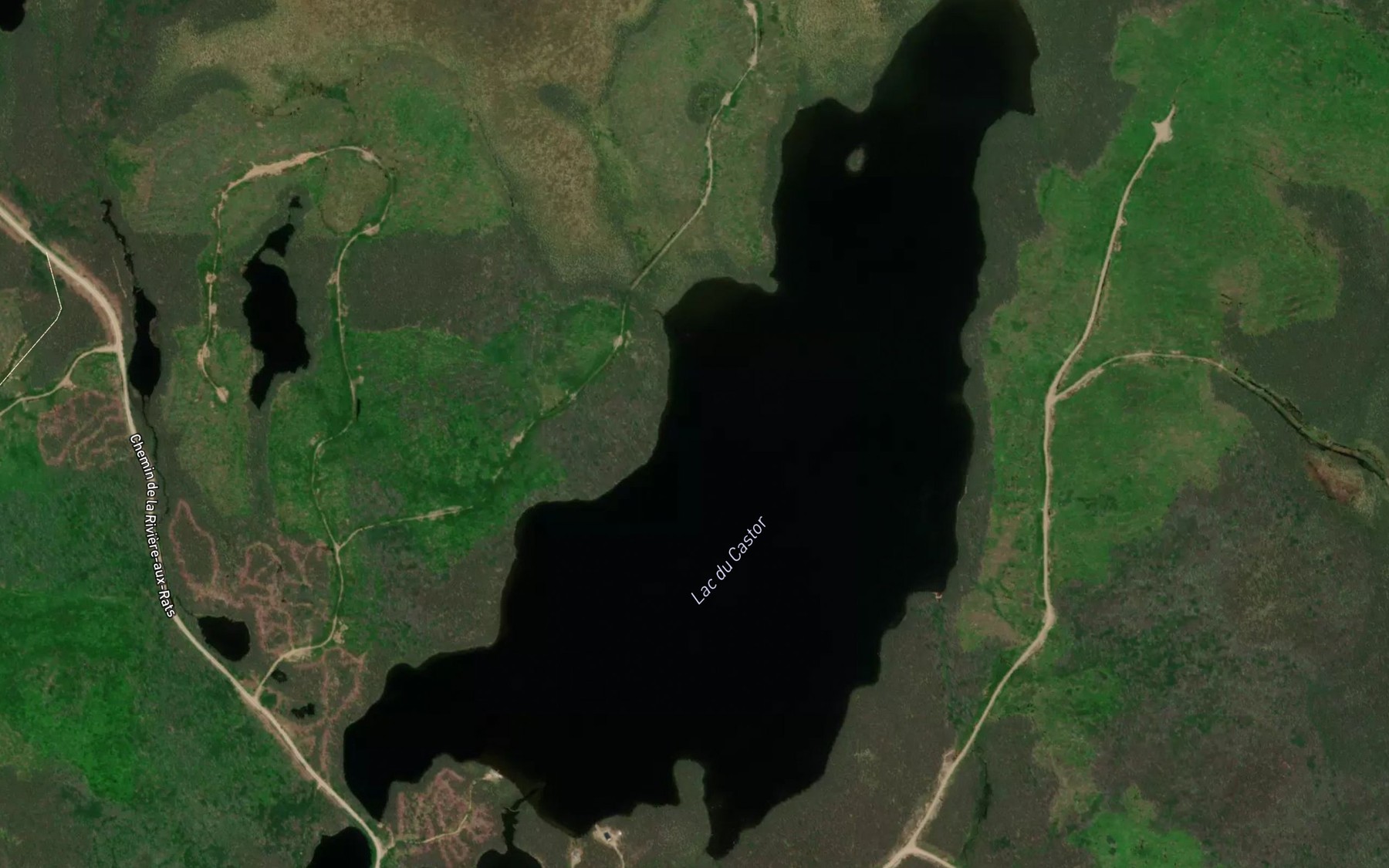 Satellite map of the Lac du Castor