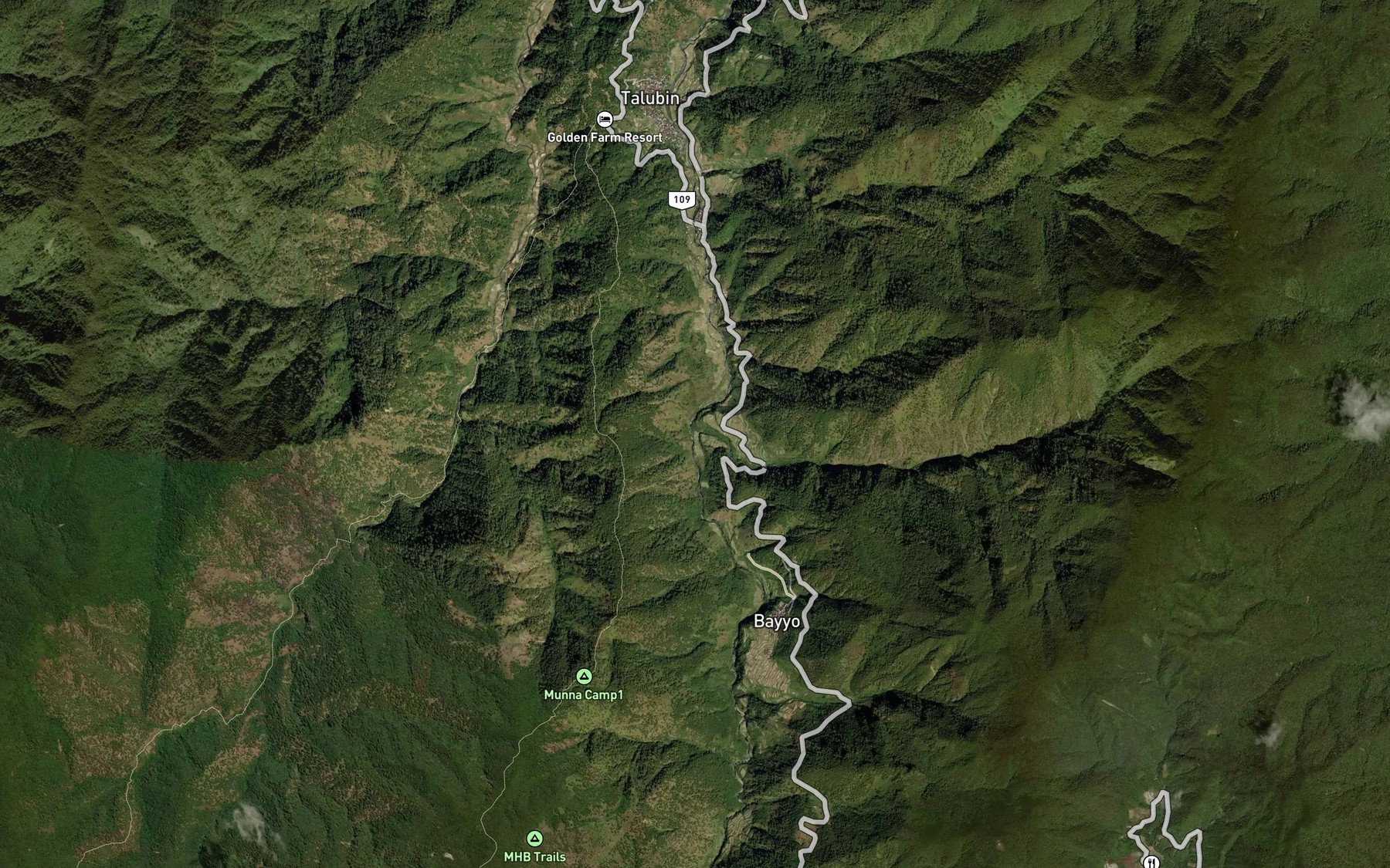 Satellite map of the Apap Creek