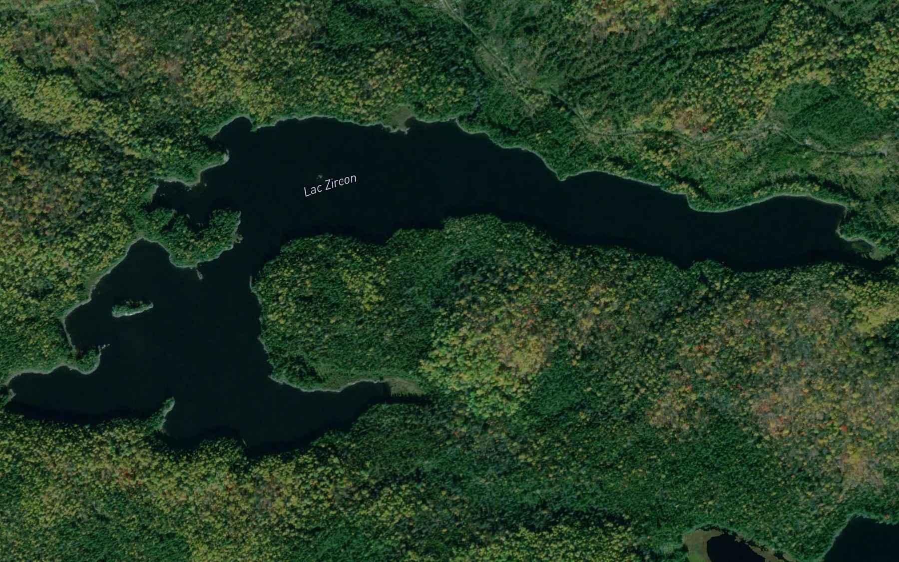 Satellite map of the Lac Zircon