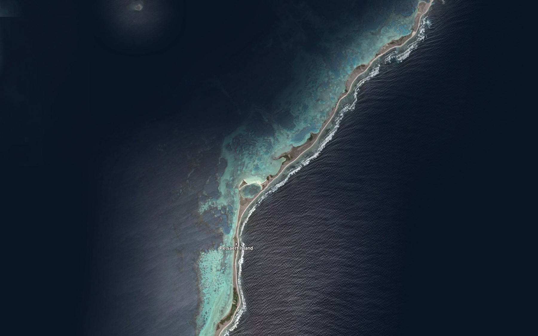 Satellite map of the Fish Hook Bay