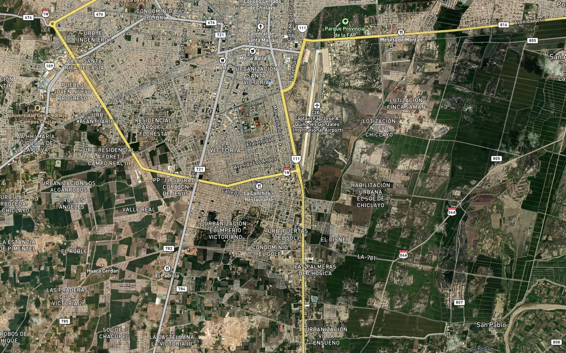 Satellite map of the Acequia Choloque