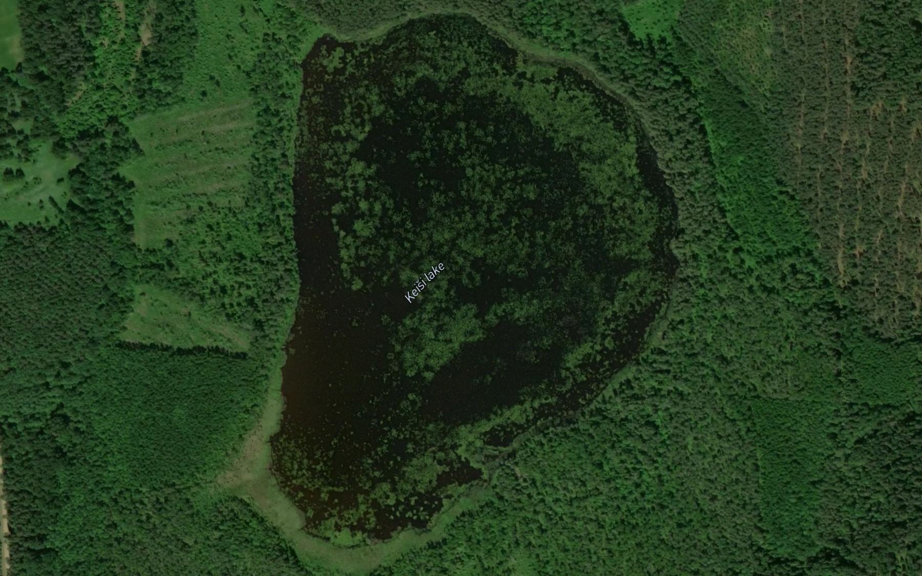 Satellite map of the Keisa Ezers