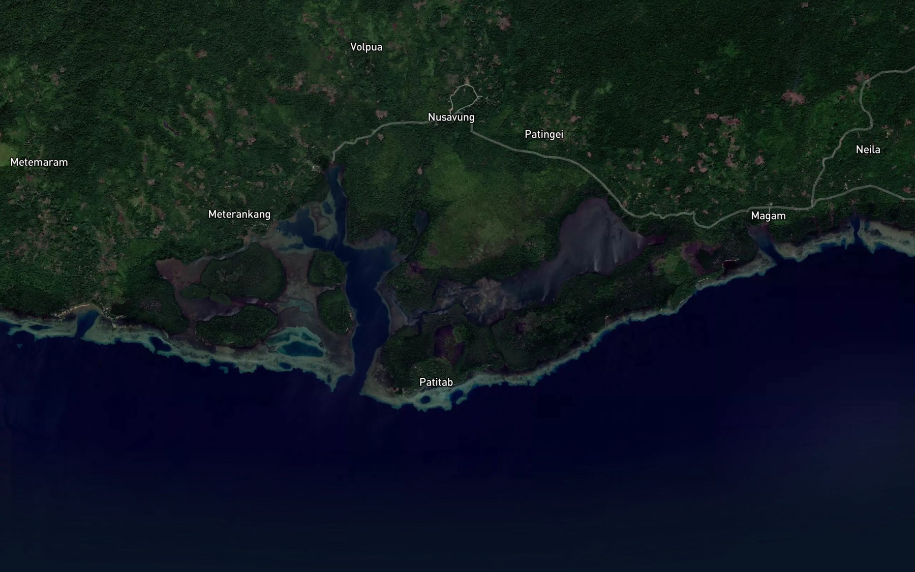 Satellite map of the Buas River