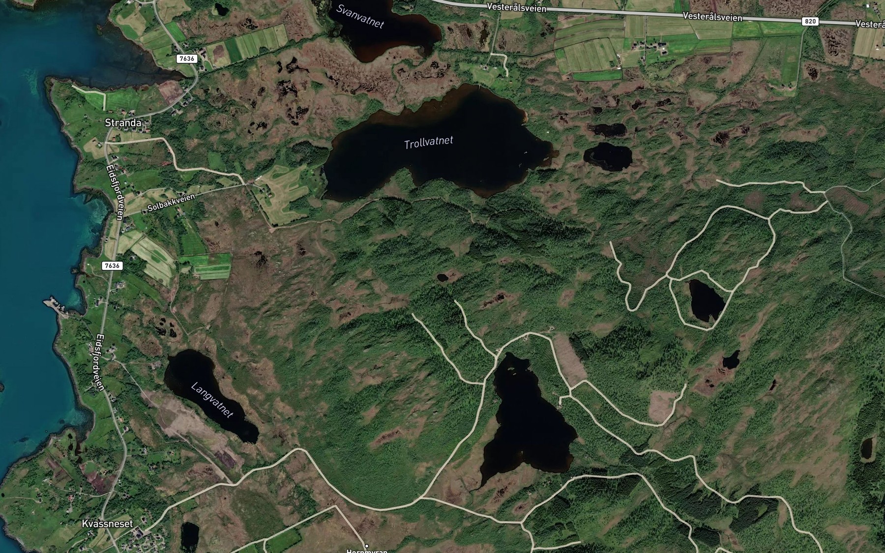 Satellite map of the Rundtjorna