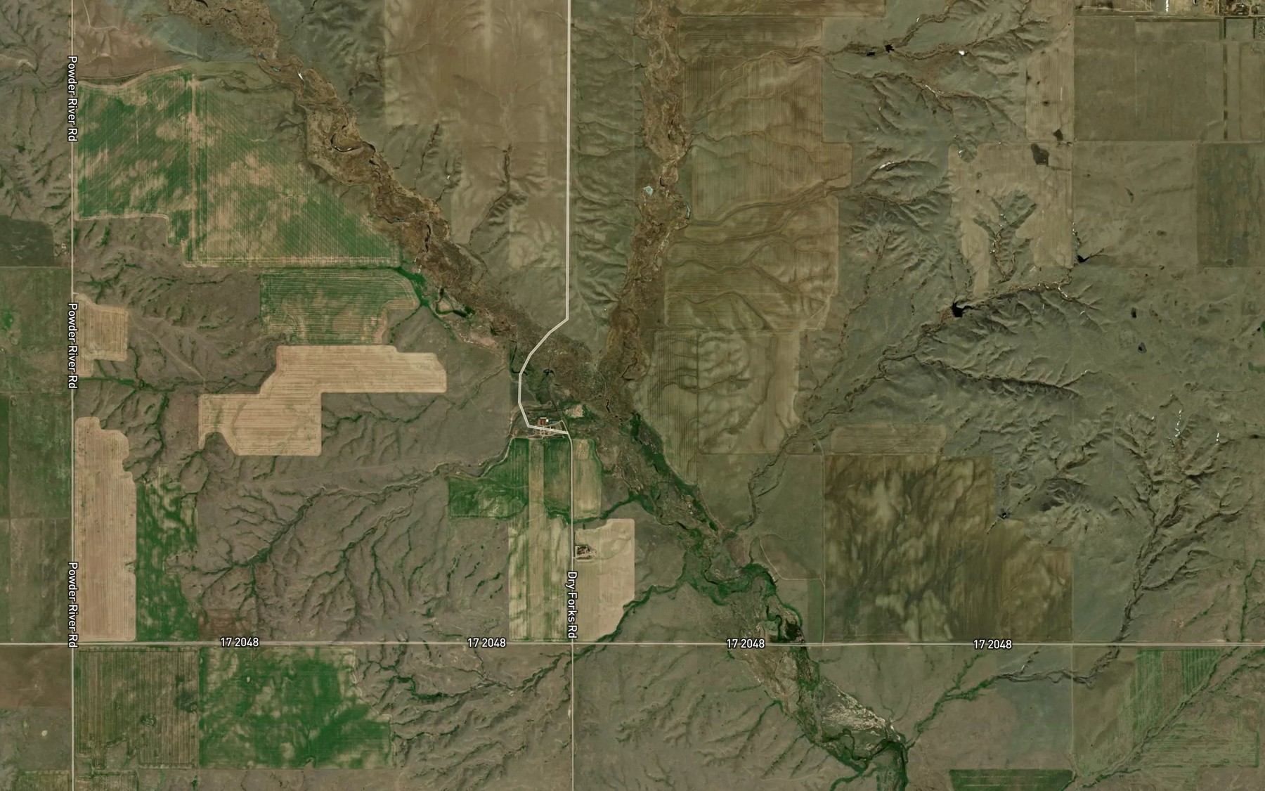 Satellite map of the North Fork Tule Creek