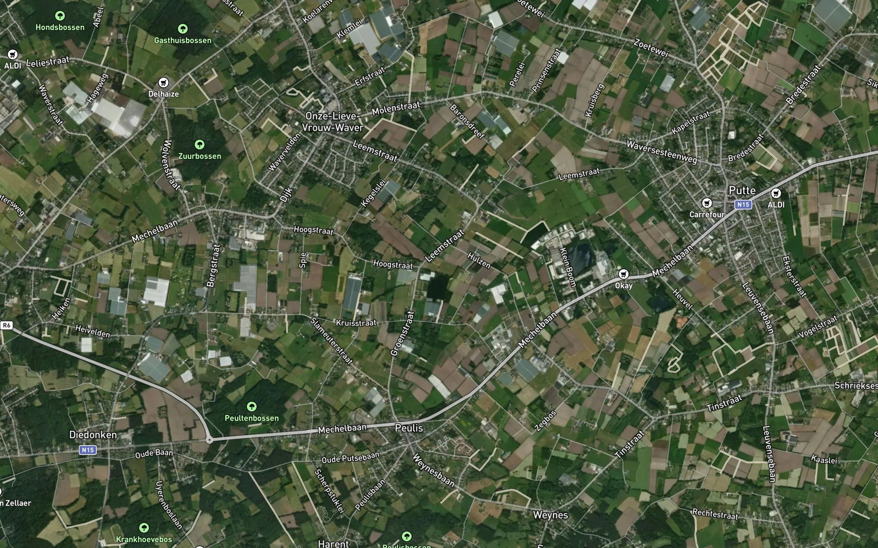 Satellite map of the Leibeek
