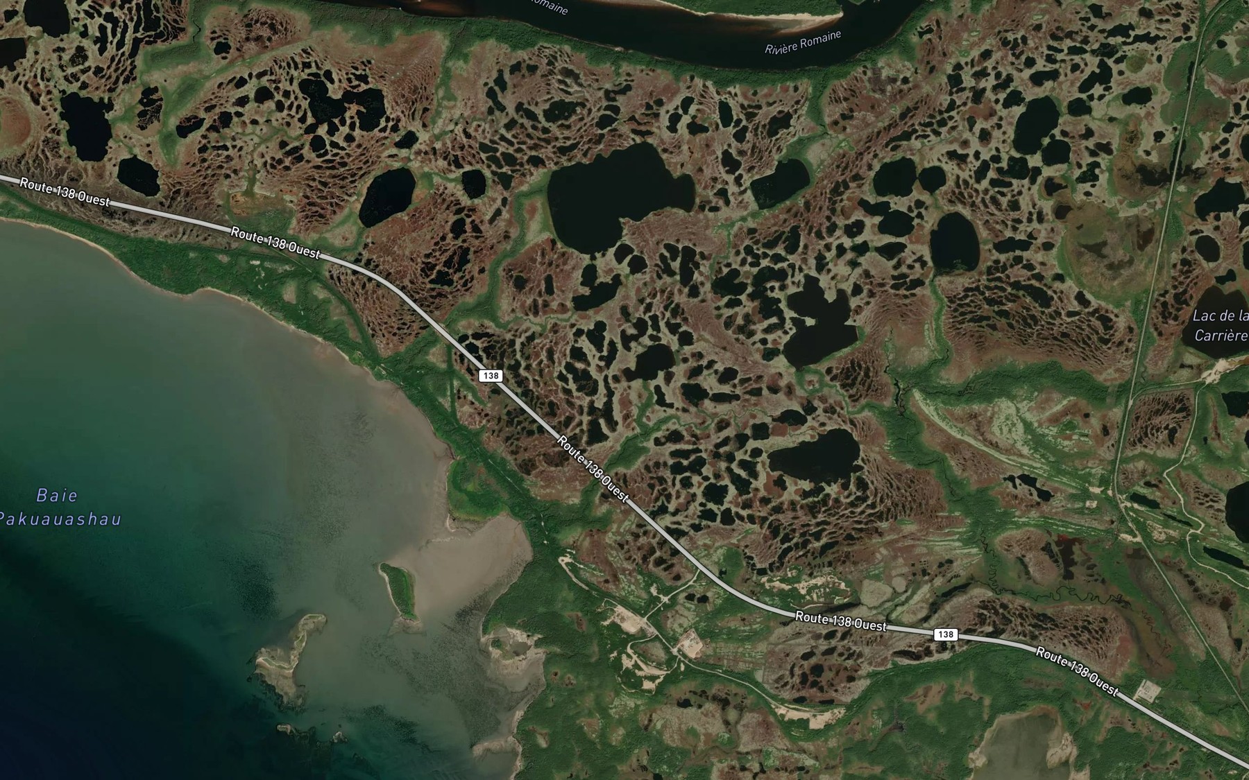 Satellite map of the Coulee a Paul