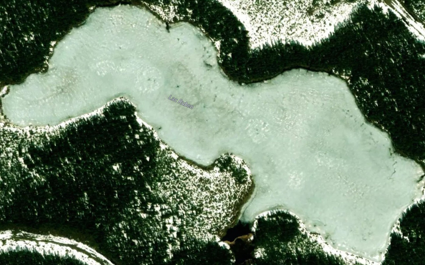 Satellite map of the Lac Ruben