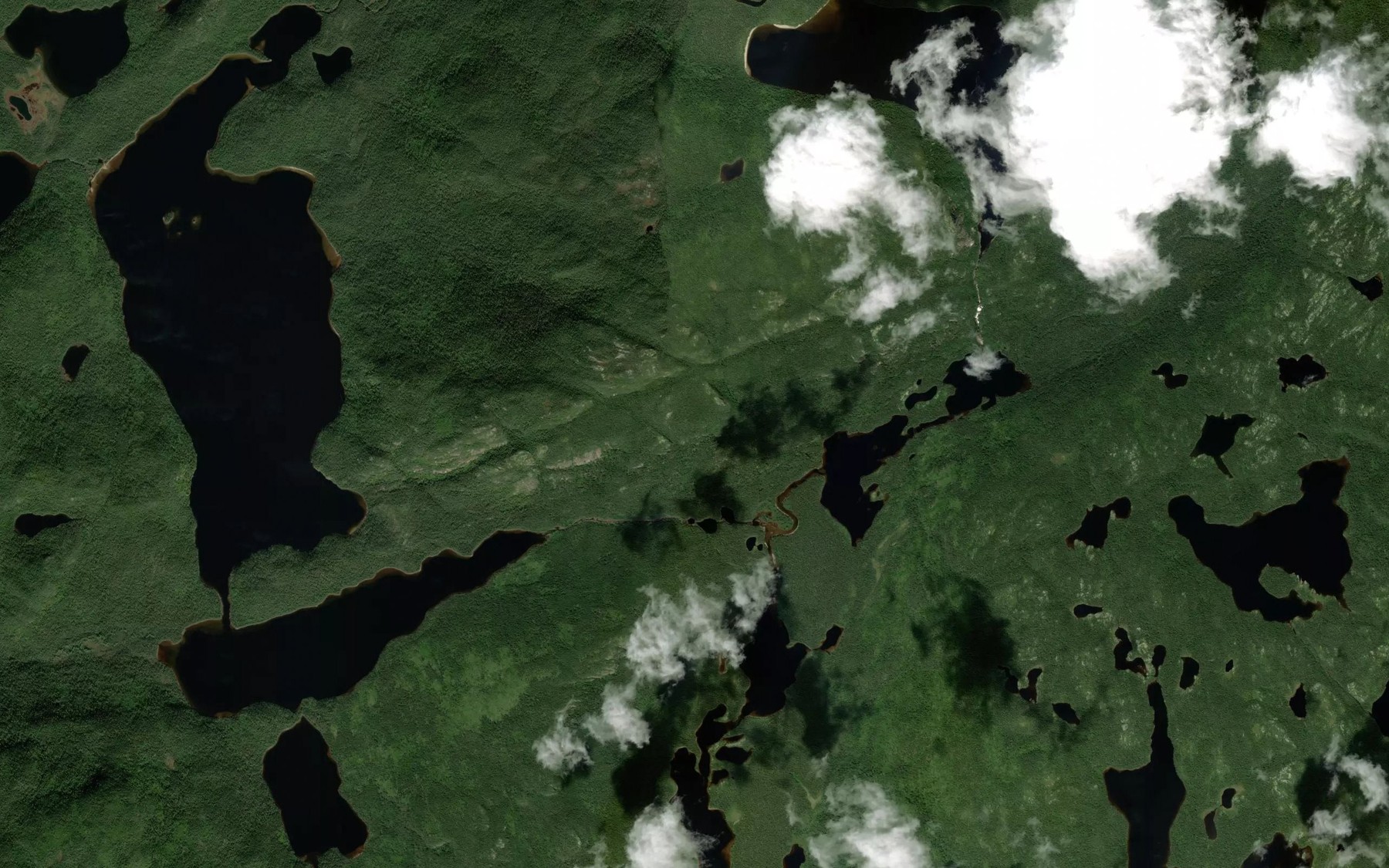 Satellite map of the Lacs Memekuauhekau