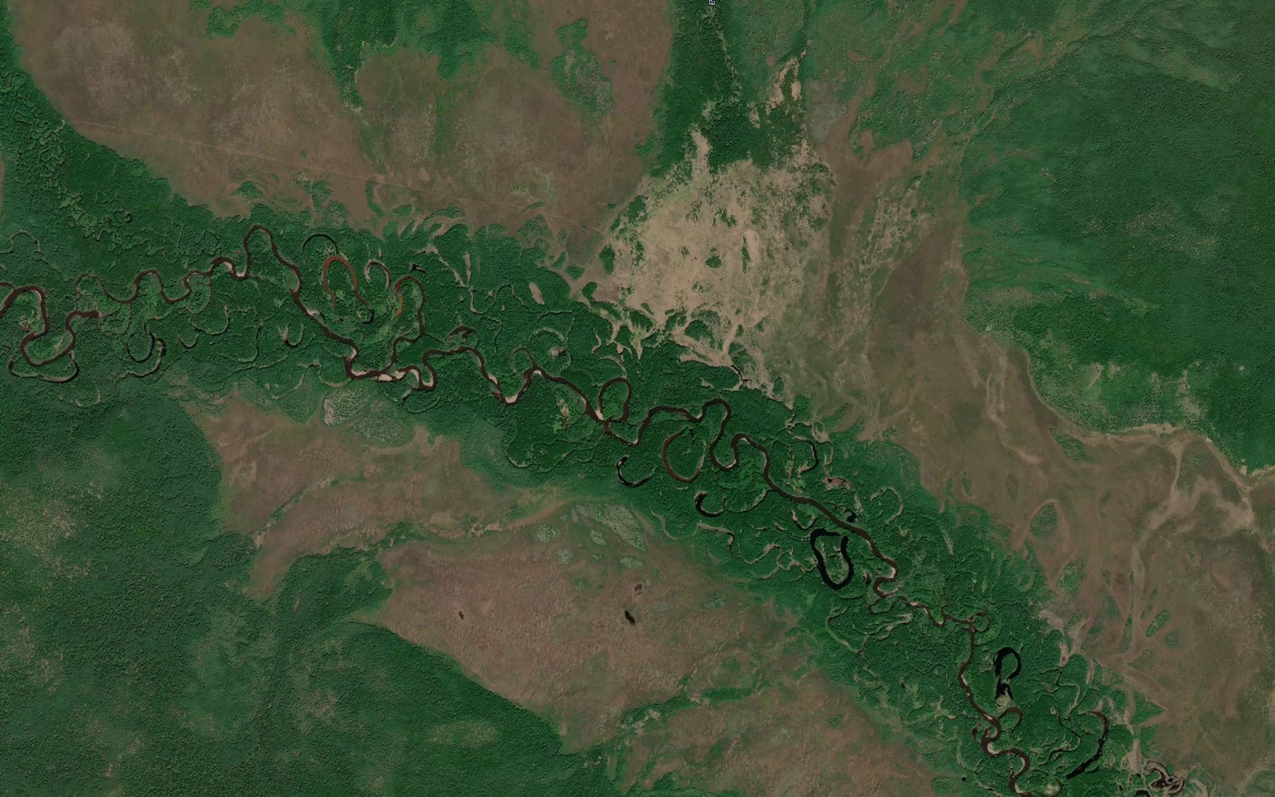 Satellite map of the Malaya Angeka