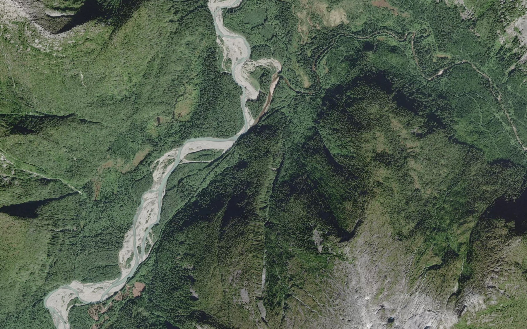 Satellite map of the Atwaykellesse River