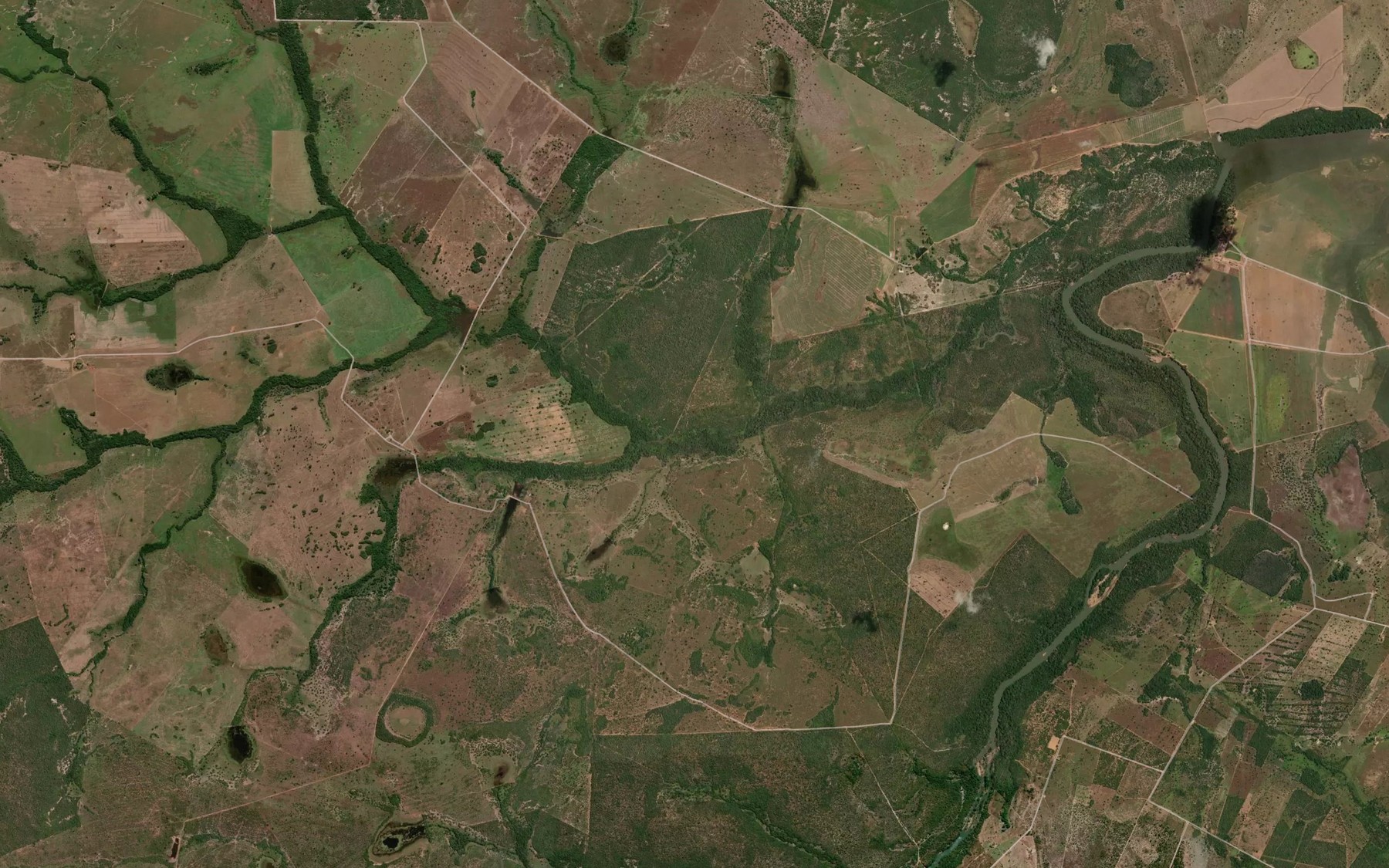 Satellite map of the Corrego Braco Grande