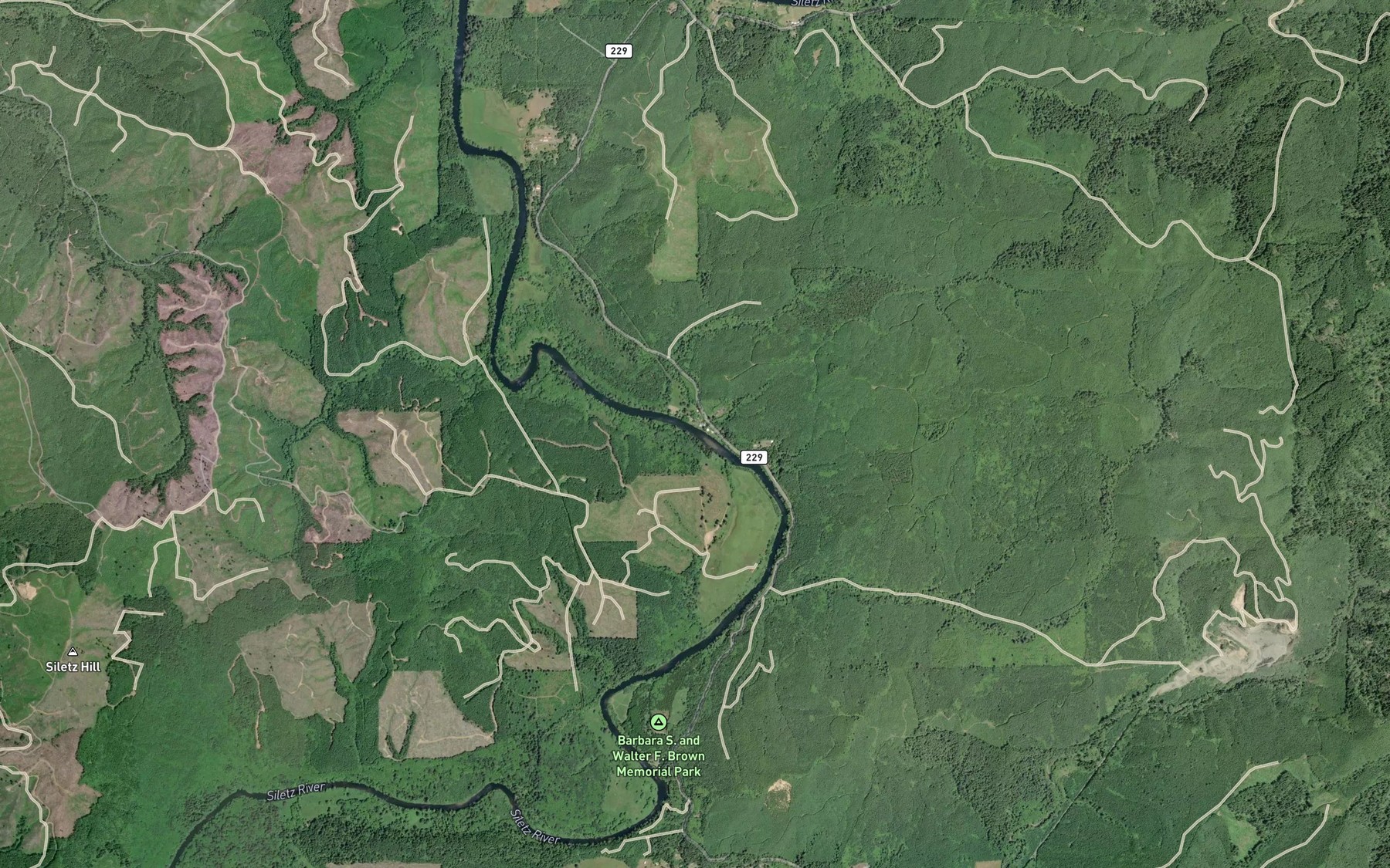 Satellite map of the Townsend Creek