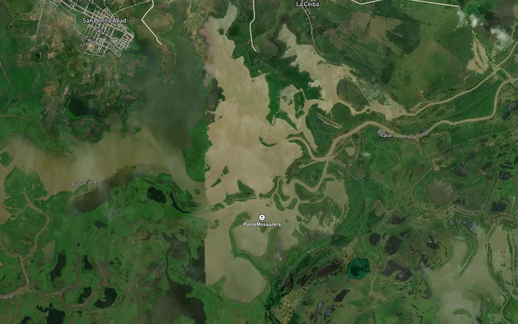 Satellite map of the Cienga Dona Luisa