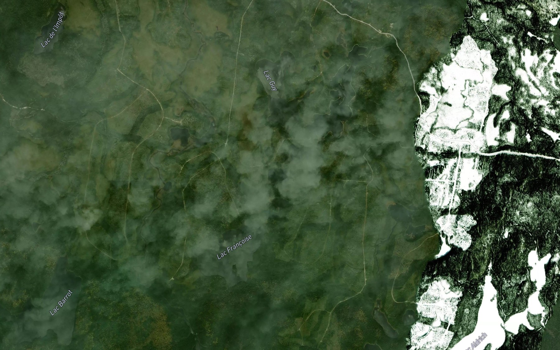 Satellite map of the Lac Debby
