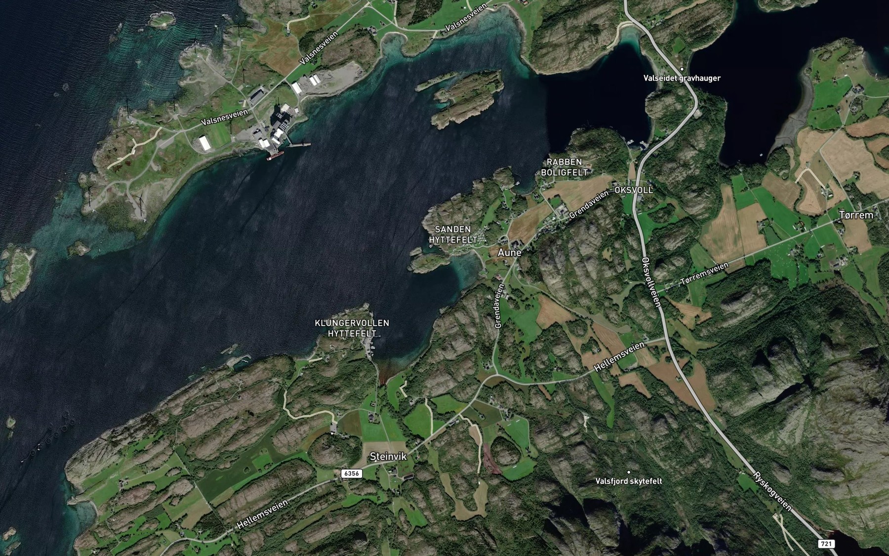 Satellite map of the Aunbukta