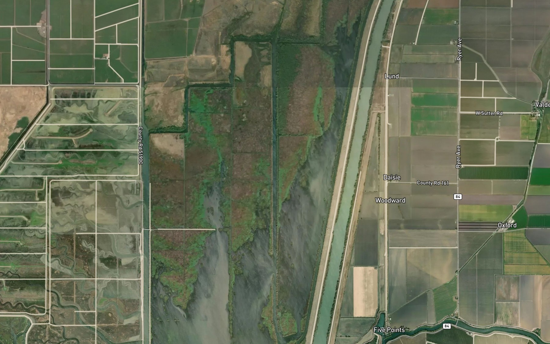 Satellite map of the Liberty Cut